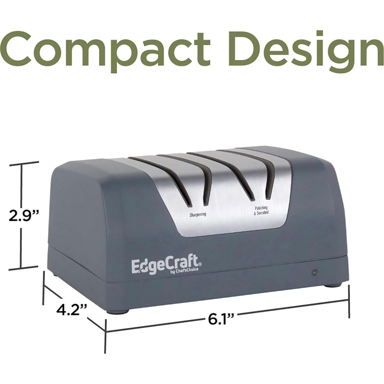 Afilador eléctrico EdgeCraft SHE22 recargable 2 etapas gris