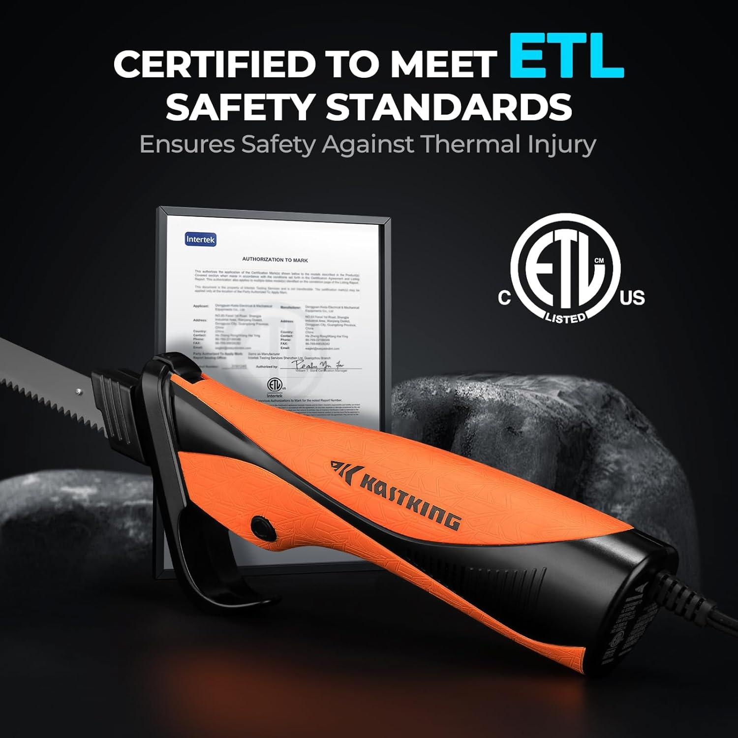 Cuchillo de filete eléctrico KastKing Speed Demon 110V con 2 cuchillas