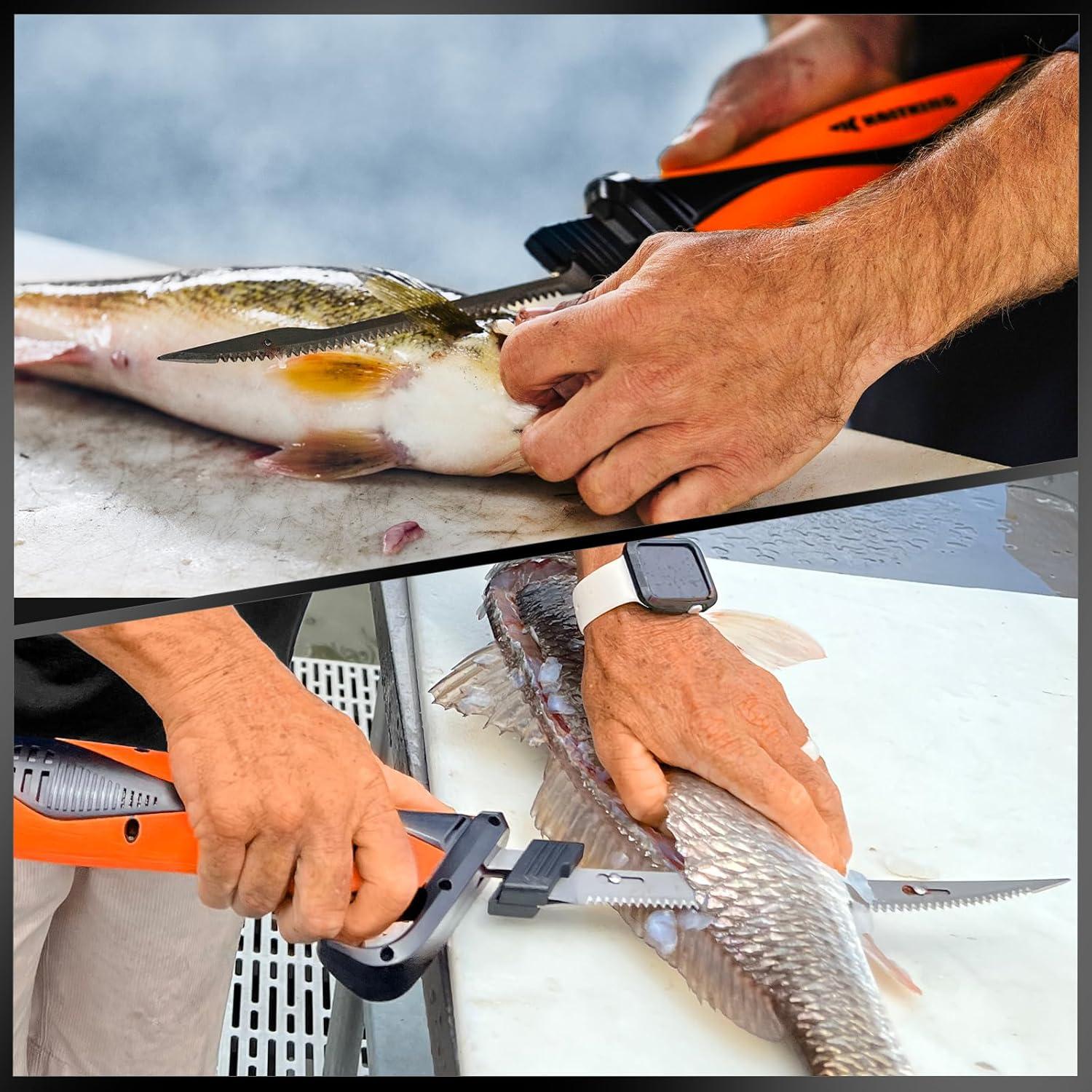 Cuchillo de filete eléctrico KastKing Speed Demon 110V con 2 cuchillas