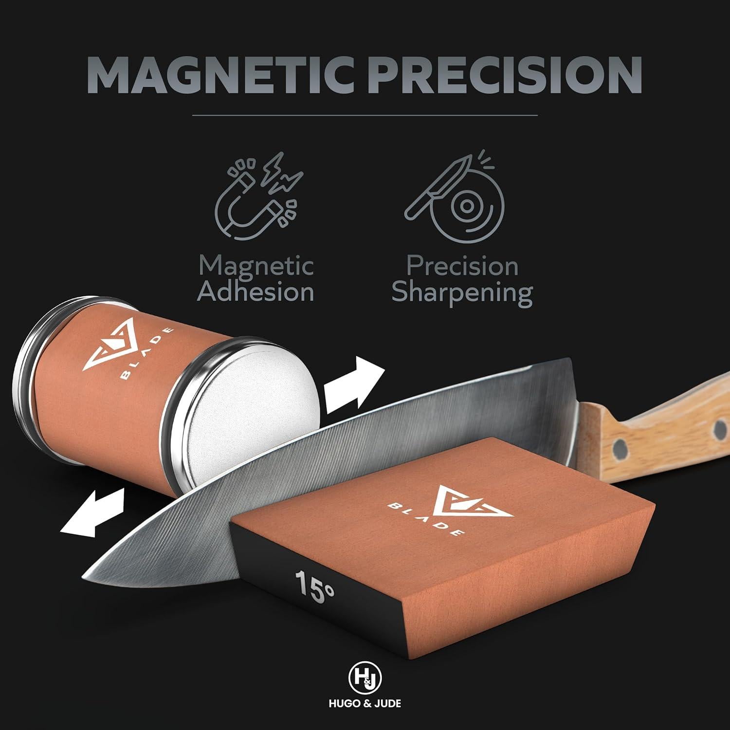 Afilador de Cuchillos Hugo & Jude BLADE - Rueda Diamante 15° 20°