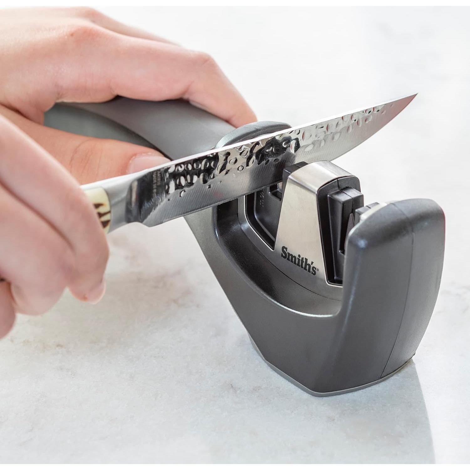 Afilador de cuchillos Pull-Thru Smith 50032 - Gris - 2 etapas