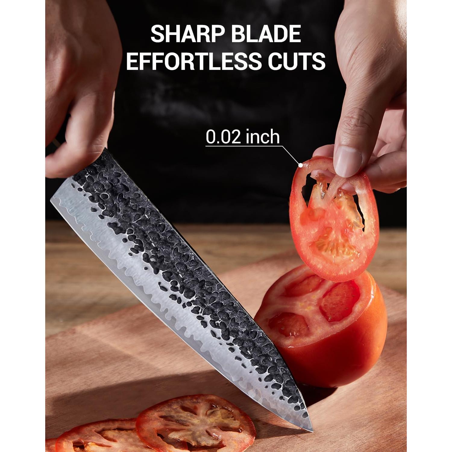 Cuchillo de Chef FAMCÚTE 20.32 cm Forjado 5 Capas Acero Alto Carbono