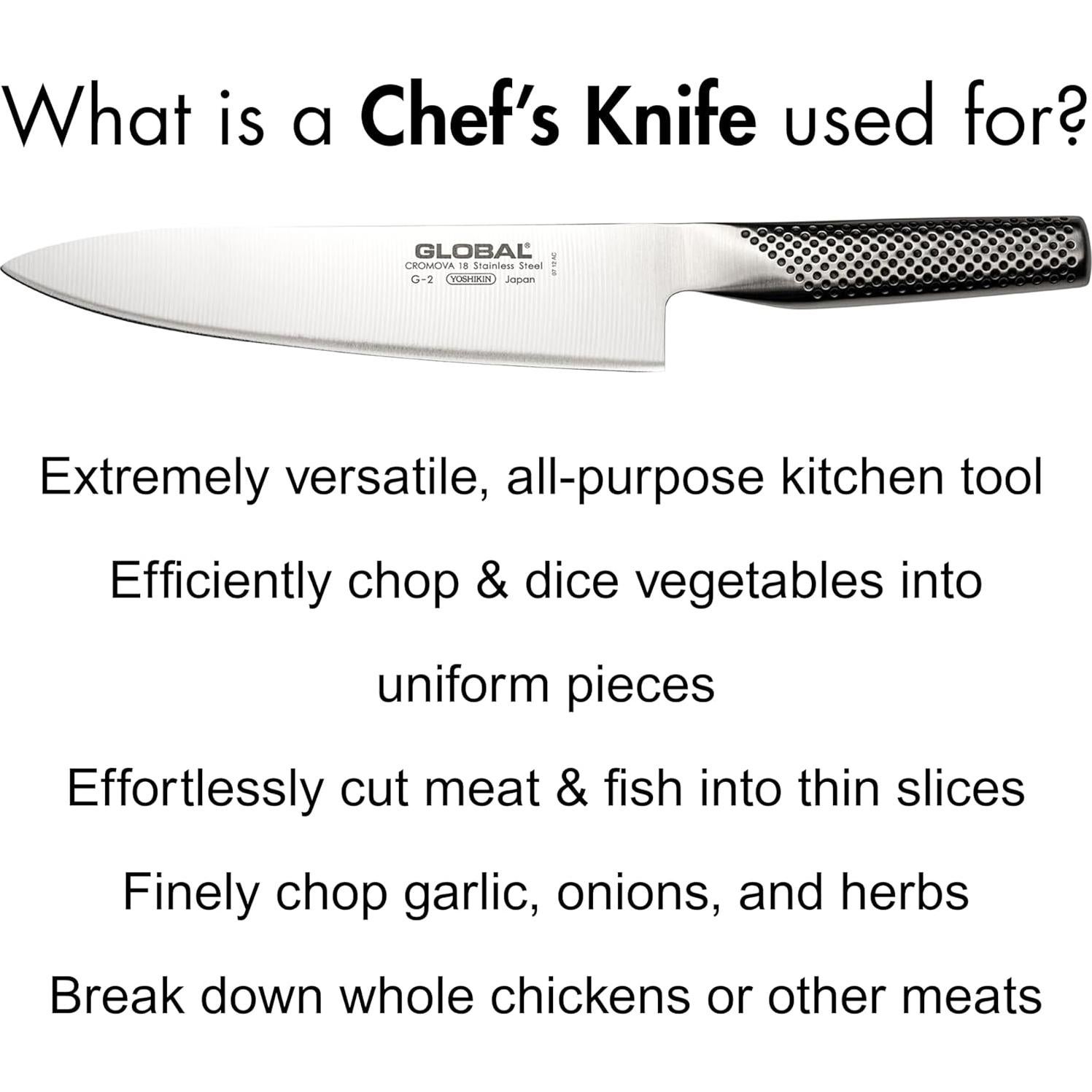 Cuchillo de Chef Global G-2 20 cm Acero Inoxidable Japonés