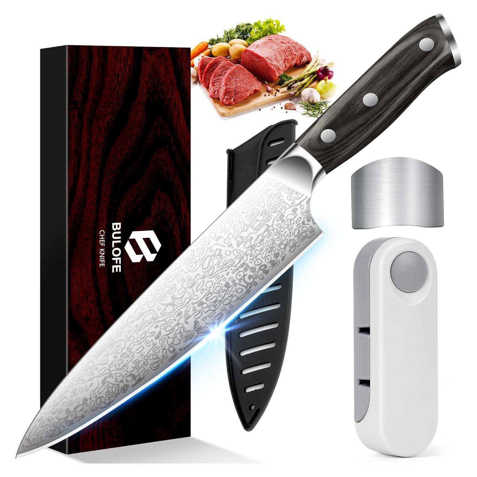 Cuchillo de Chef BULOFE 20.3 cm Acero Inoxidable con Afilador