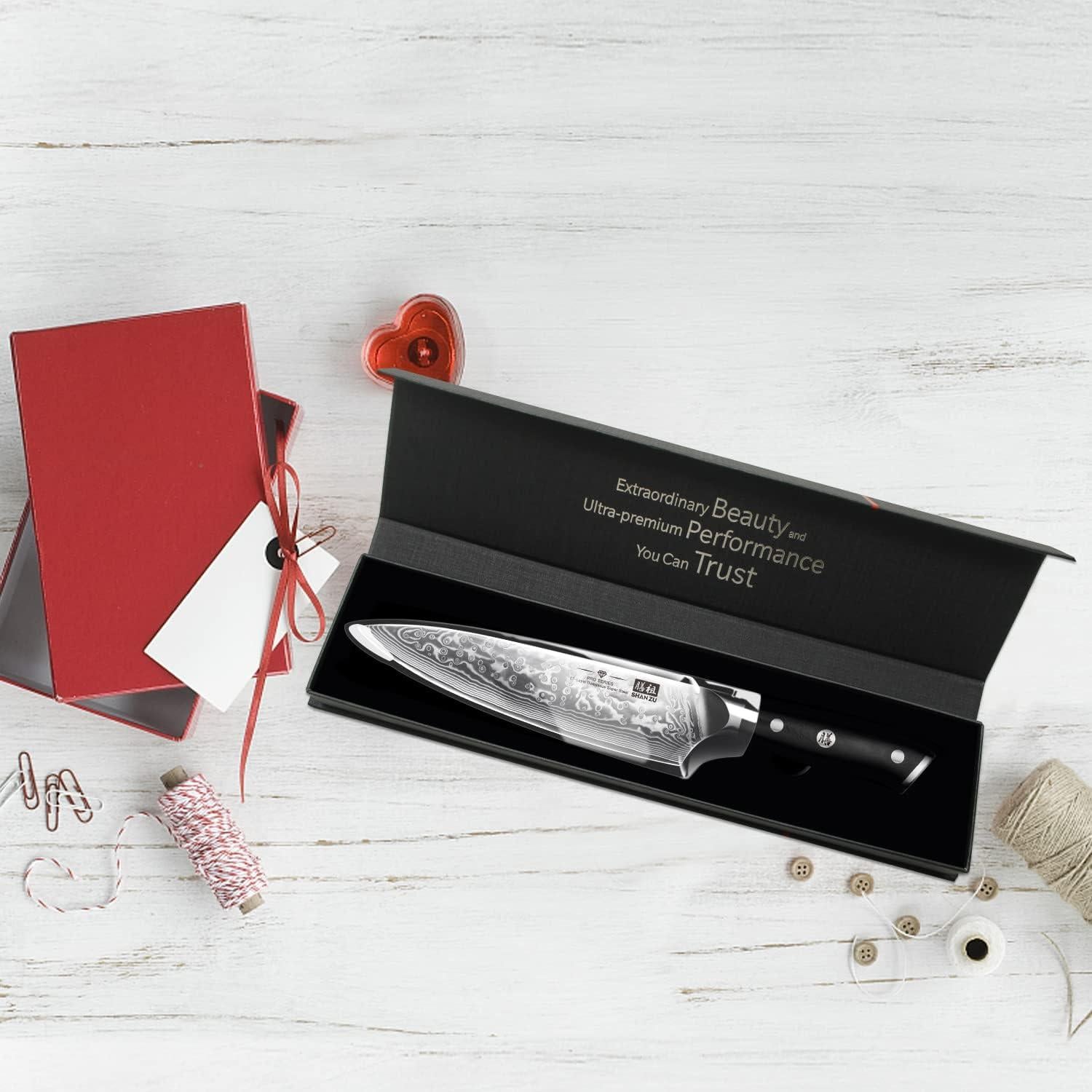 Cuchillo de Chef SHAN ZU 20.32 cm Acero Damasco 67 Capas