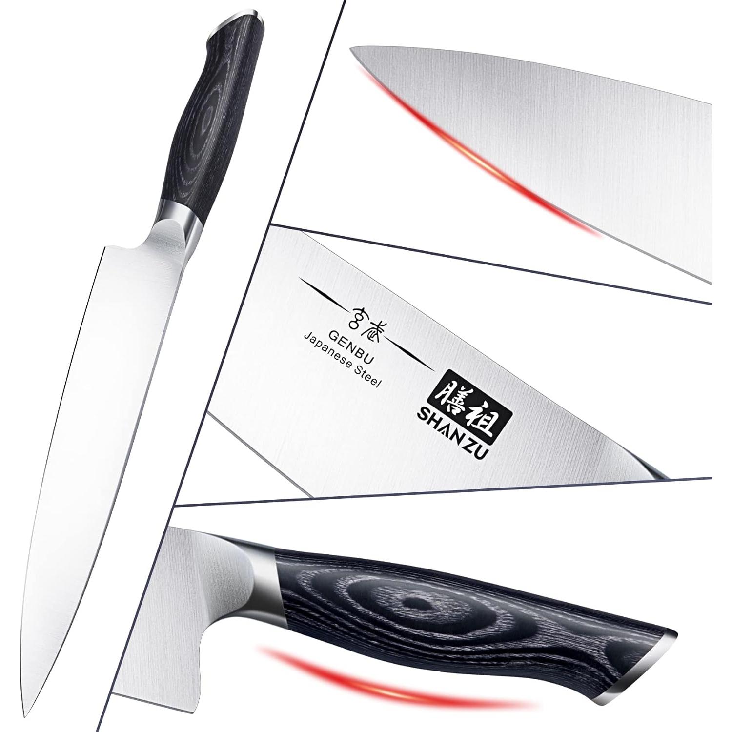 Cuchillo de Chef Japonés SHAN ZU 20.32 cm Acero Super Japonés