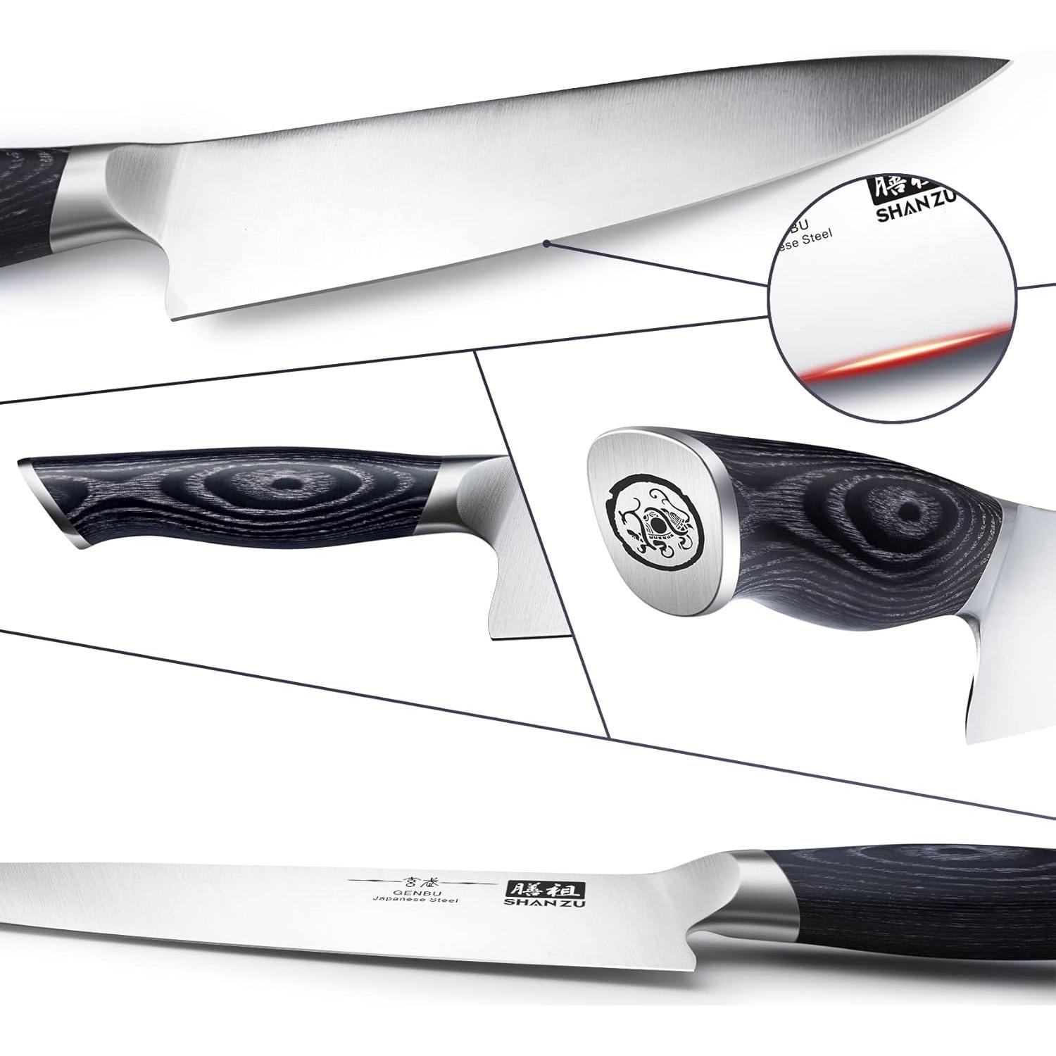 Cuchillo de Chef Japonés SHAN ZU 20.32 cm Acero Super Japonés