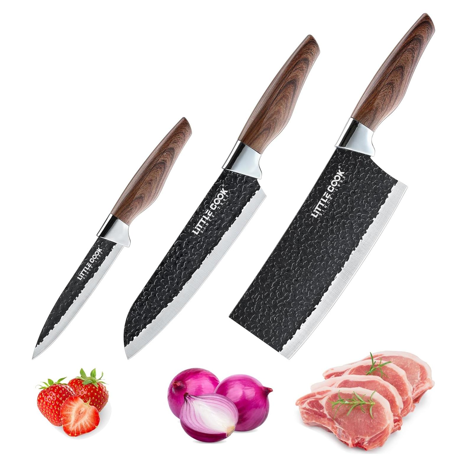 Juego de cuchillos de chef Little Cook 3 piezas acero inoxidable