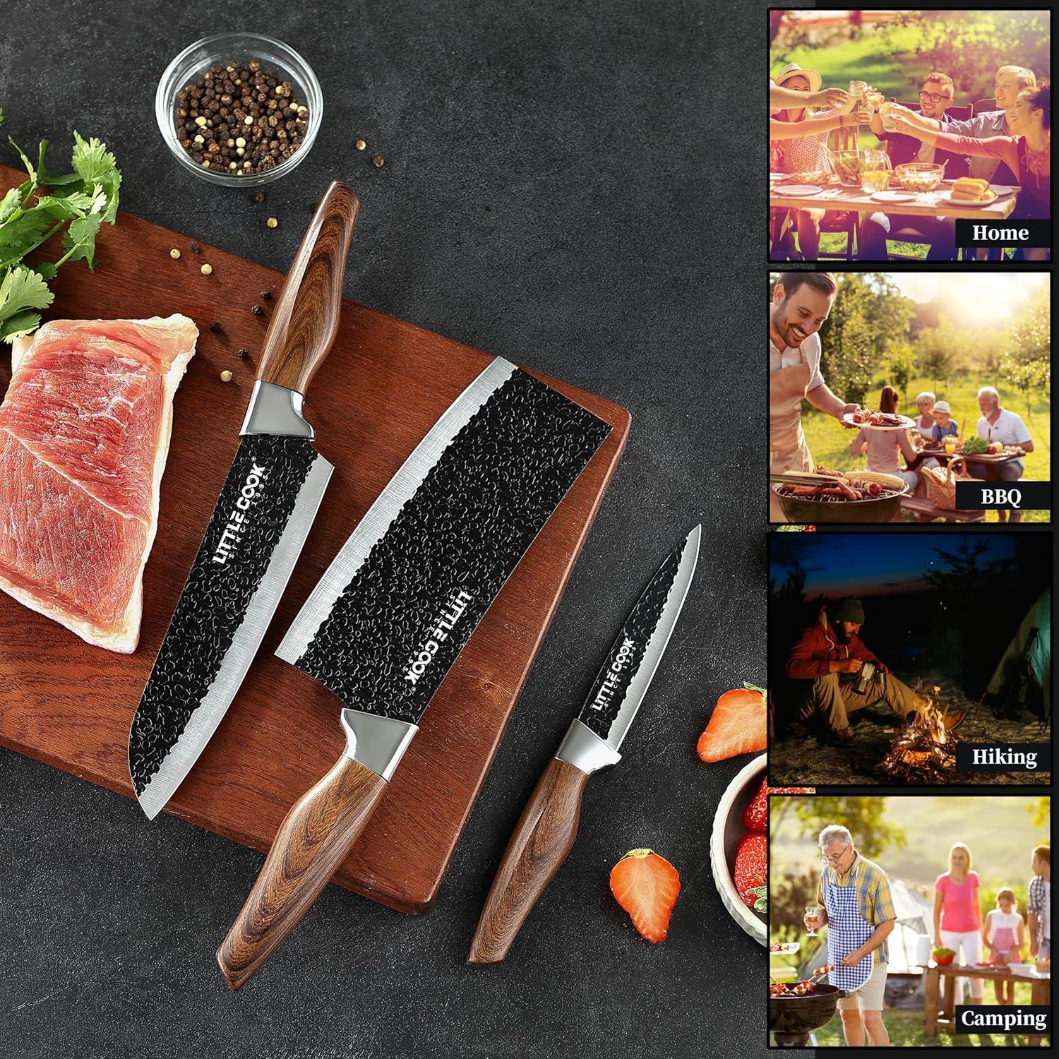 Juego de cuchillos de chef Little Cook 3 piezas acero inoxidable