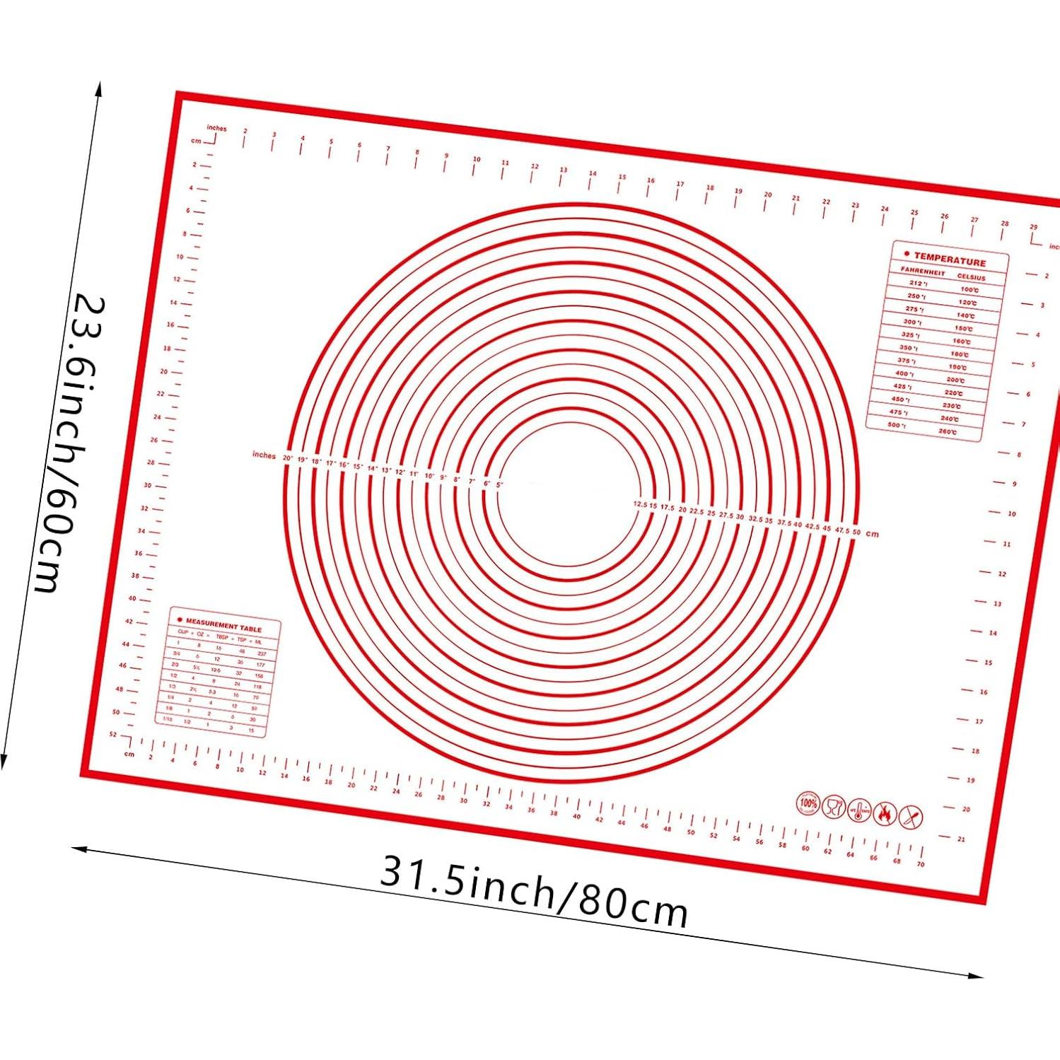 Alfombrilla de Silicona FAVXD 81x61 cm para Amasar y Hornear