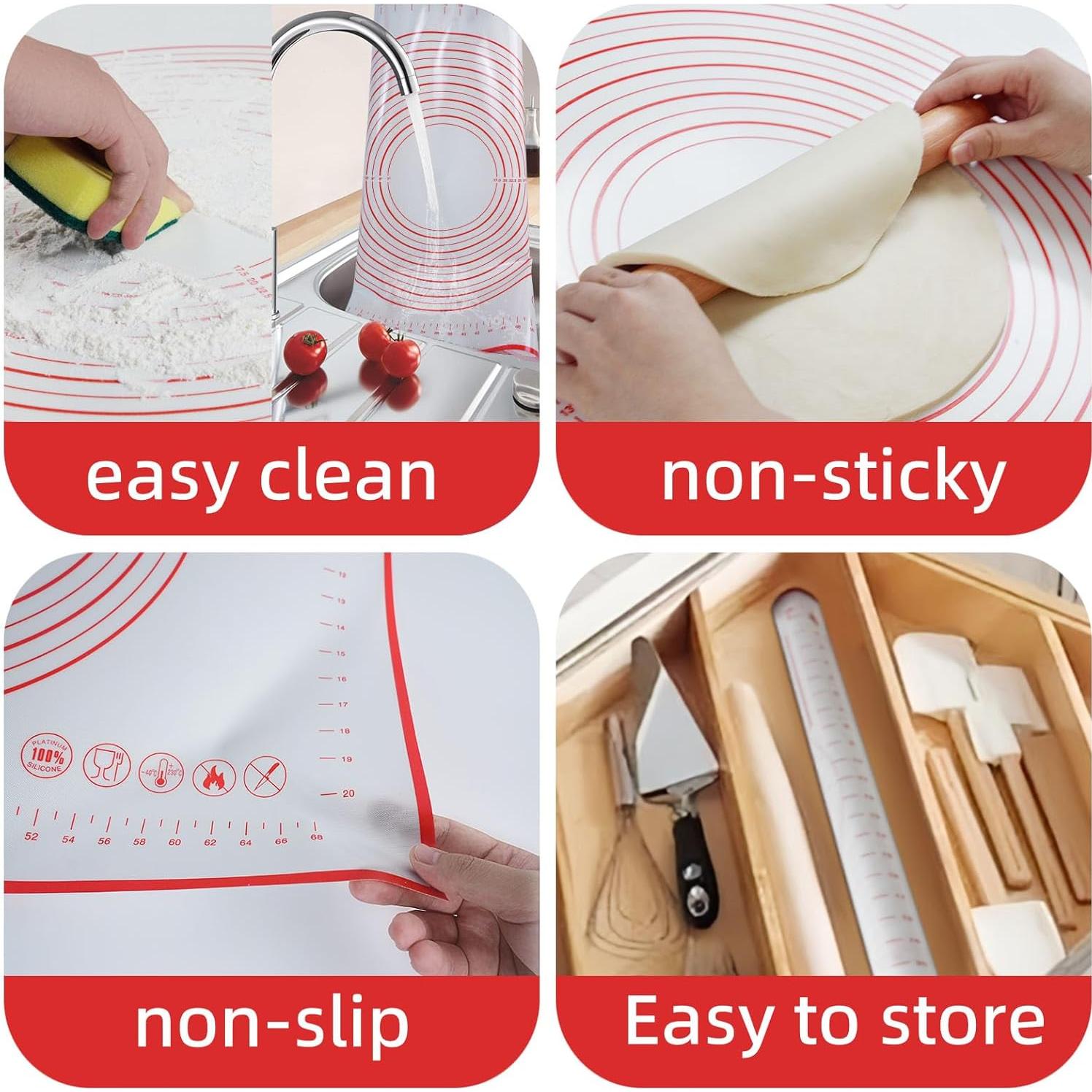 Alfombrilla de Silicona FAVXD 81x61 cm para Amasar y Hornear