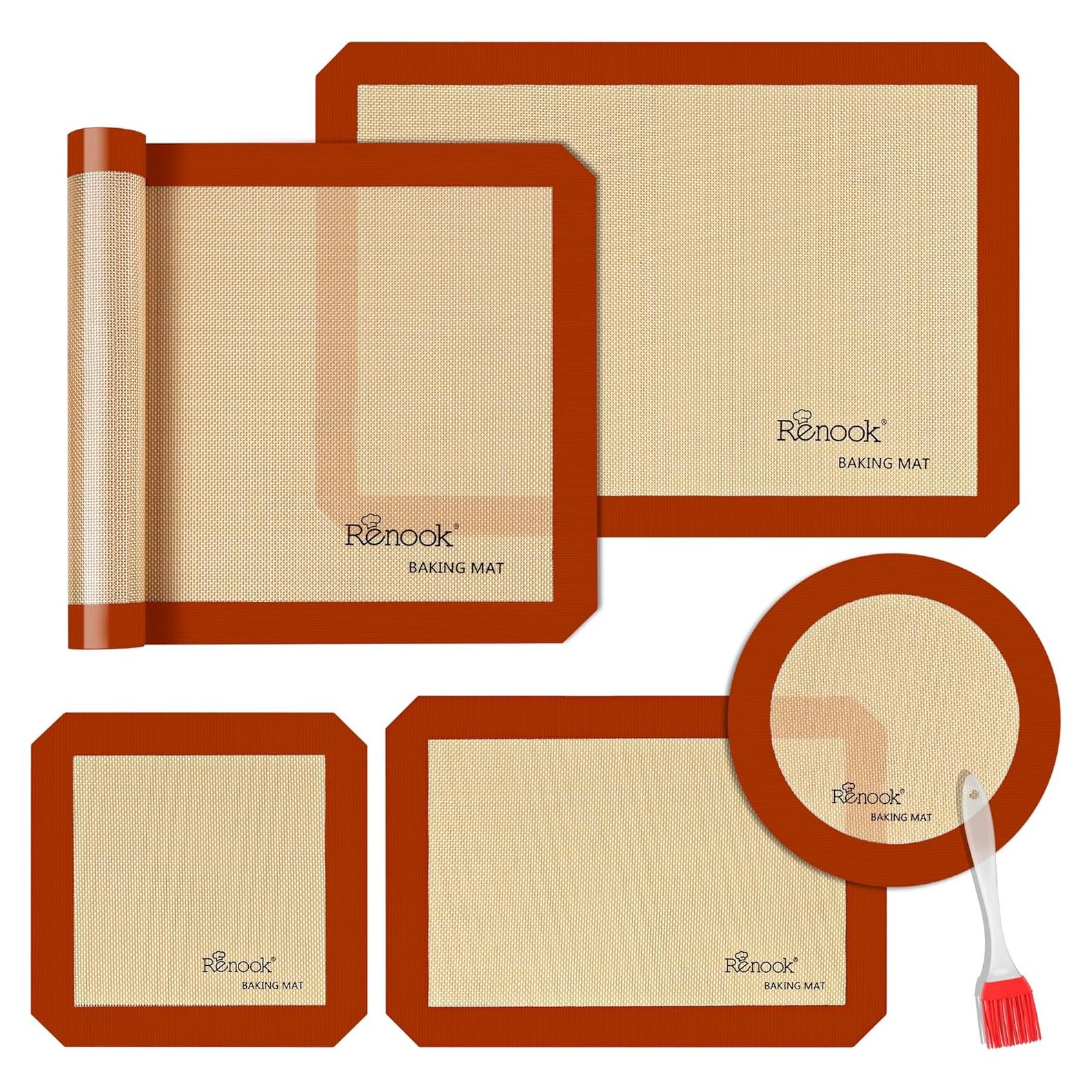 Juego de 5 Tapetes de Silicona para Hornear Renook