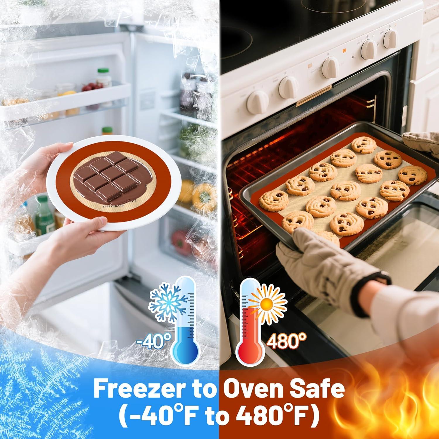 Juego de 5 Tapetes de Silicona para Hornear Renook