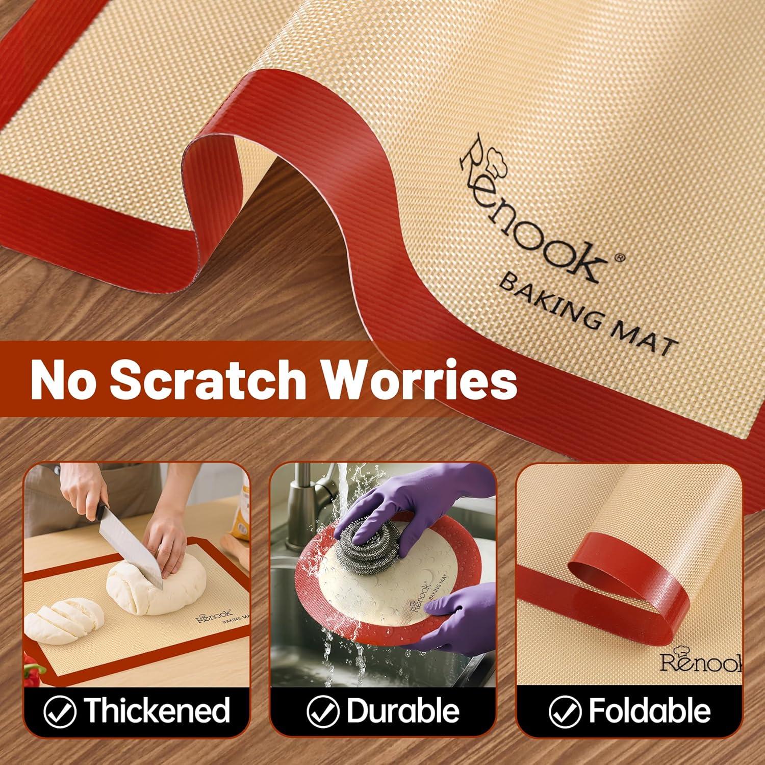 Juego de 5 Tapetes de Silicona para Hornear Renook