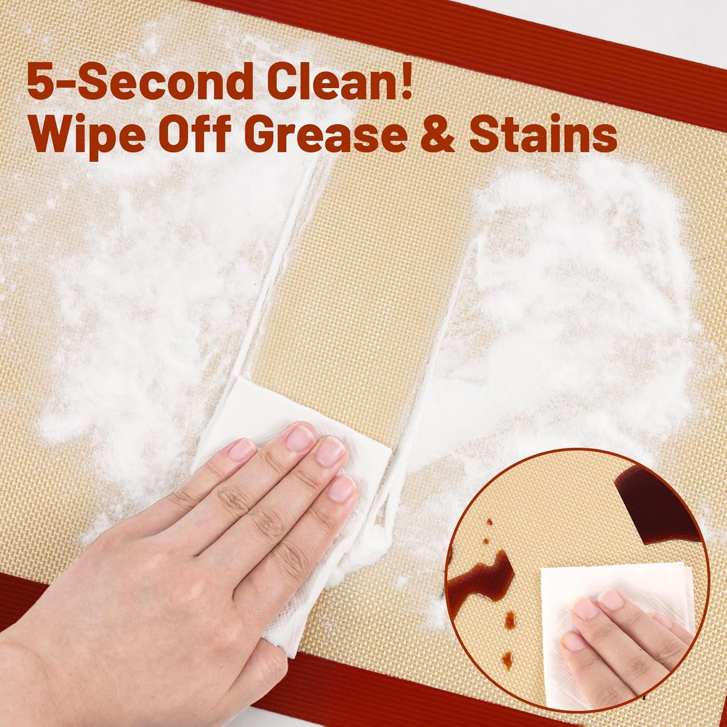 Juego de 5 Tapetes de Silicona para Hornear Renook