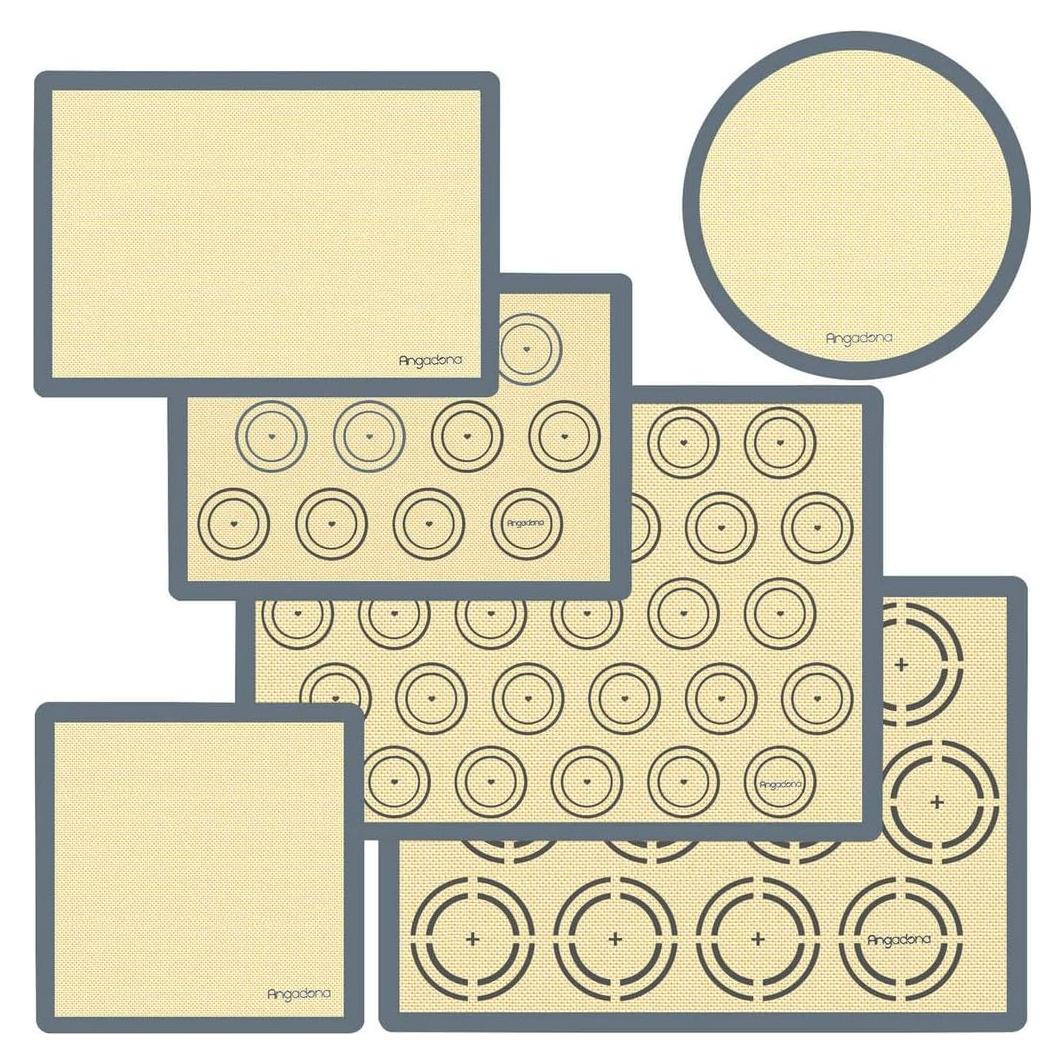 Juego de 6 Tapetes de Silicona Antiadherente Angadona