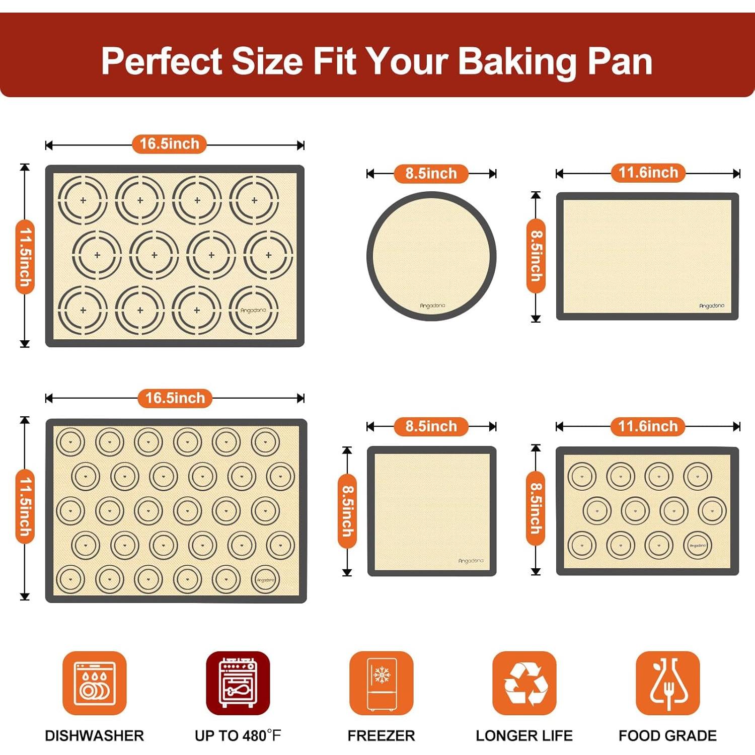 Juego de 6 Tapetes de Silicona Antiadherente Angadona
