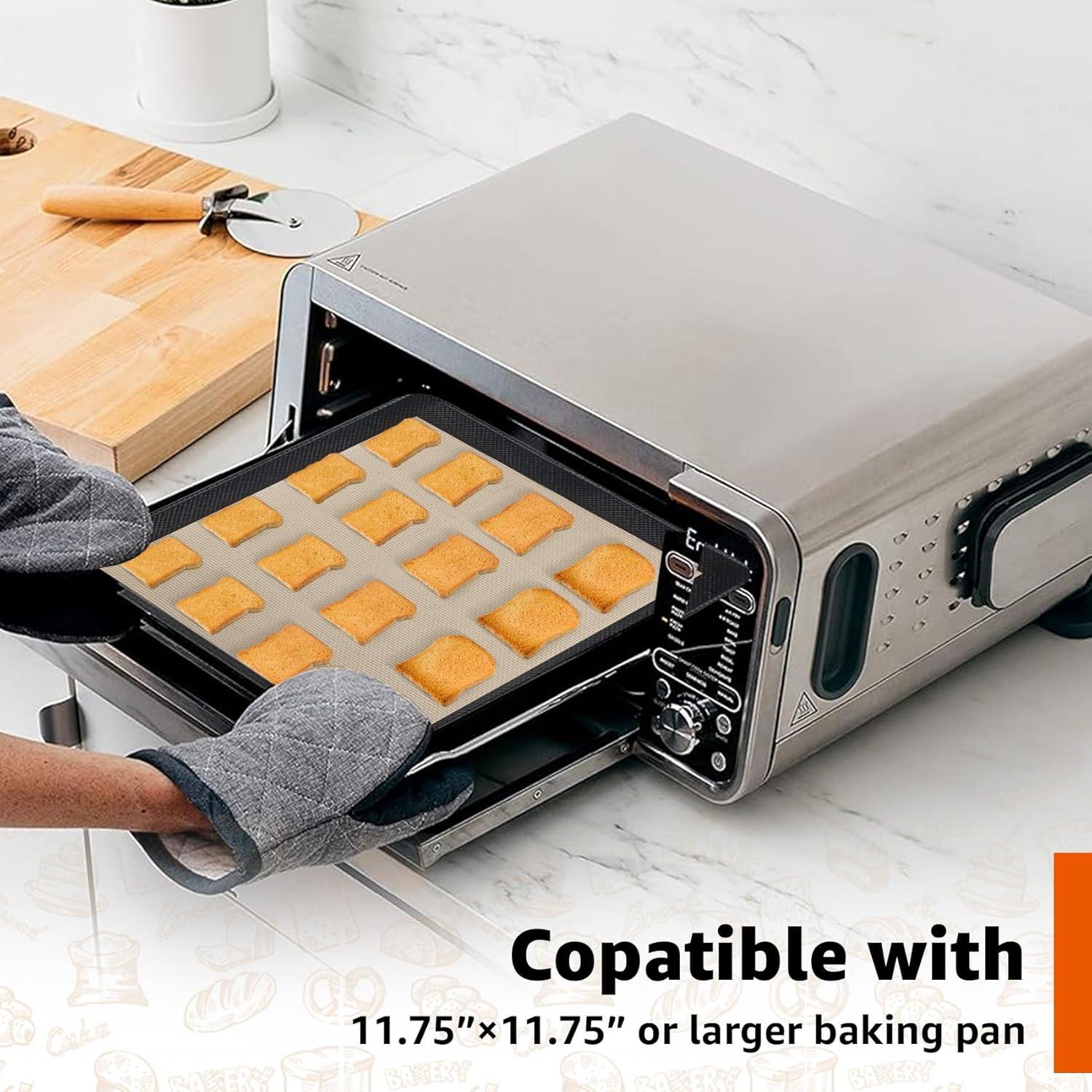 2 Tapetes de Silicona para Hornear 30x30 cm Sun3drucker