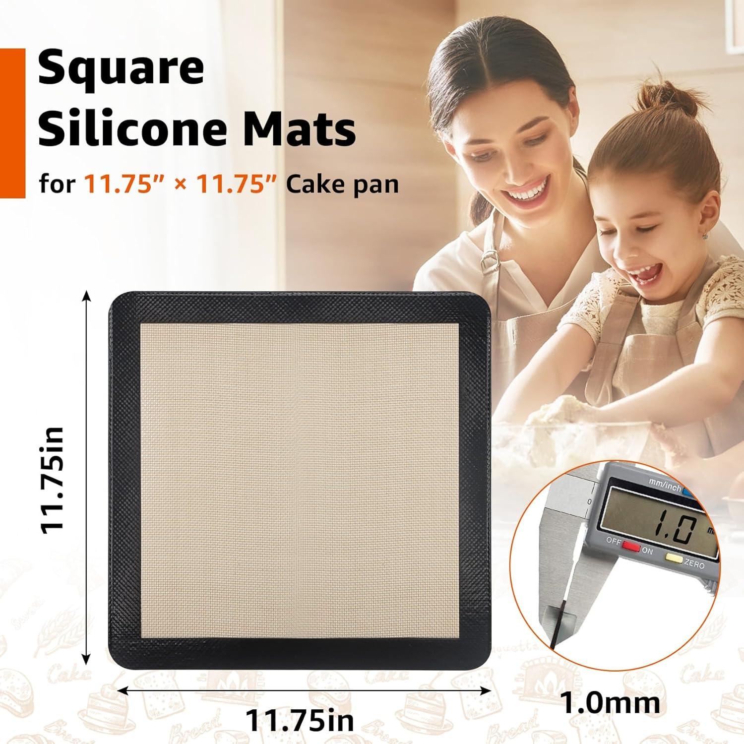 2 Tapetes de Silicona para Hornear 30x30 cm Sun3drucker