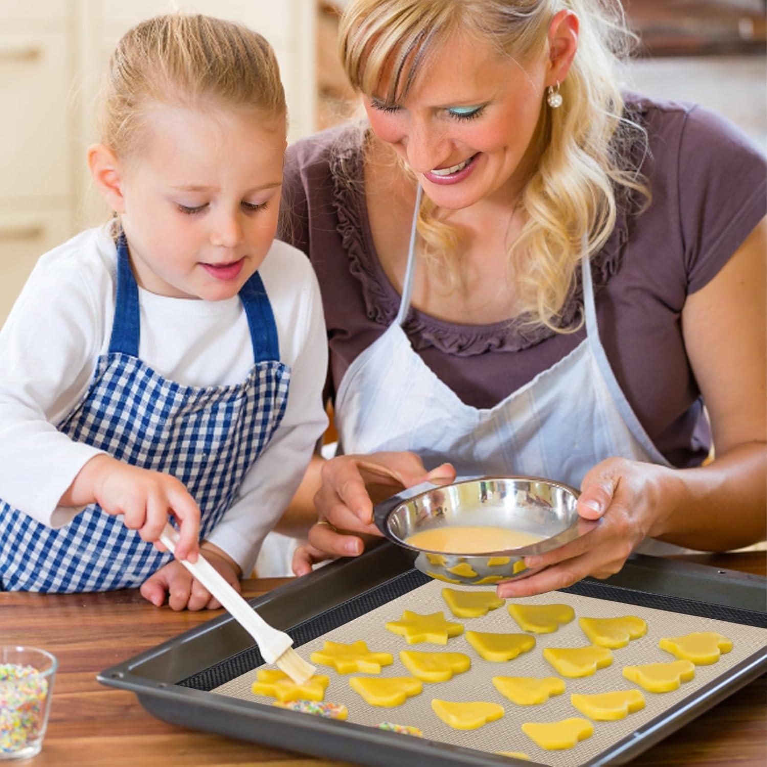 2 Tapetes de Silicona para Hornear 30x30 cm Sun3drucker