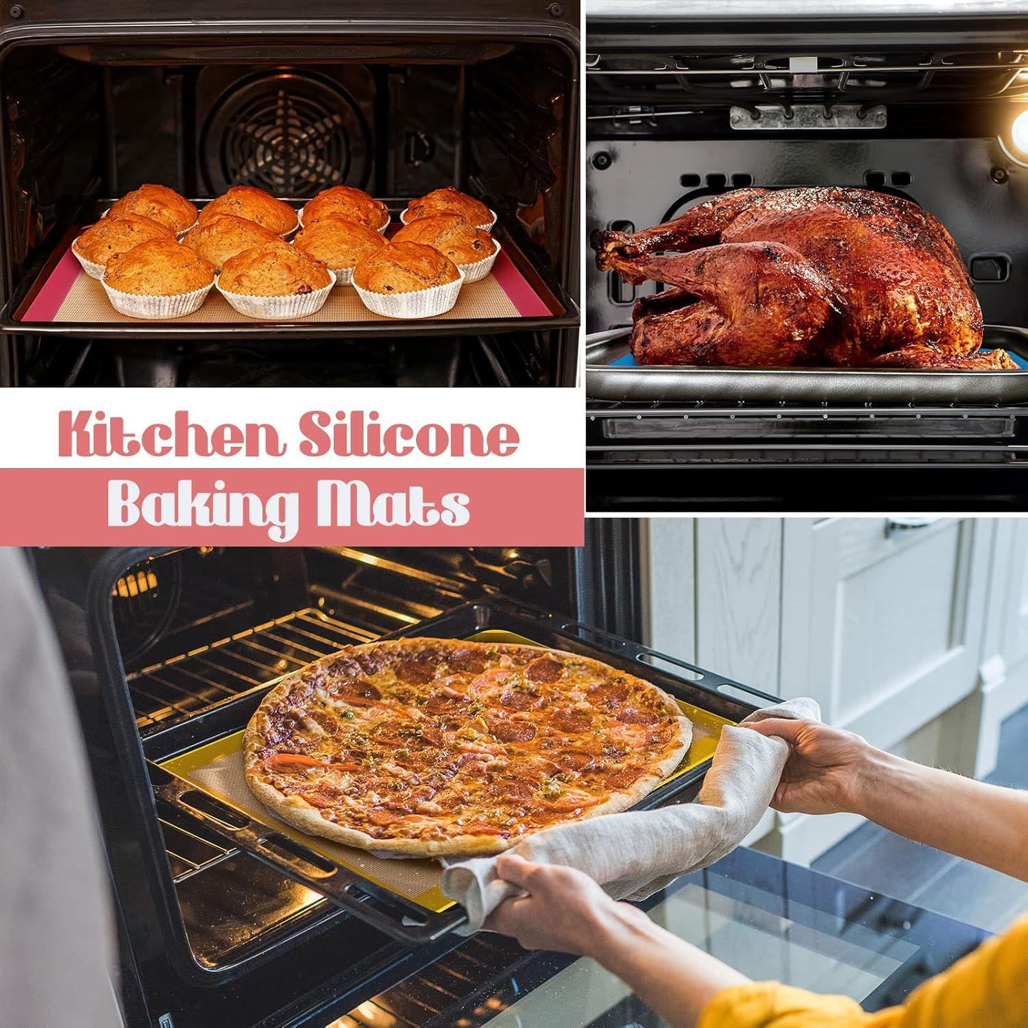 Alfombrillas de Hornear de Silicona Nuanchu 8 Piezas 42x29.5cm