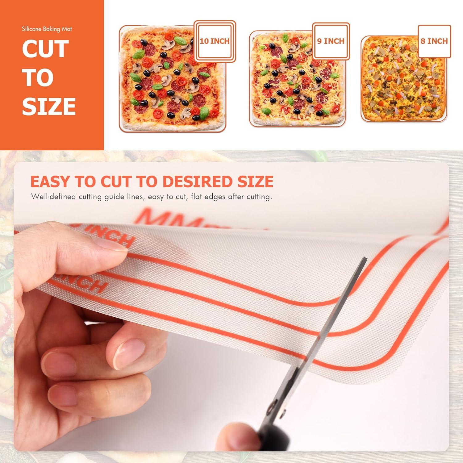 Alfombrillas de Silicona para Hornear MMMat - Juego de 2 Cortables 20-25 cm
