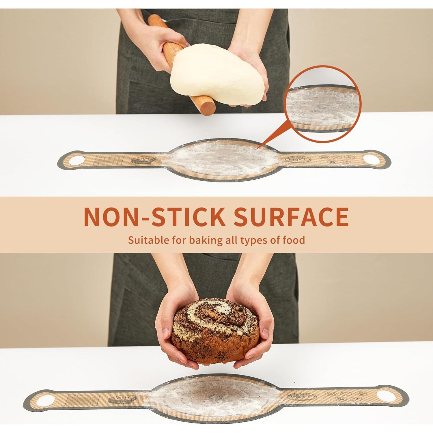 Alfombrilla de Silicona para Hornear Pan QUELLANCE 2 Piezas