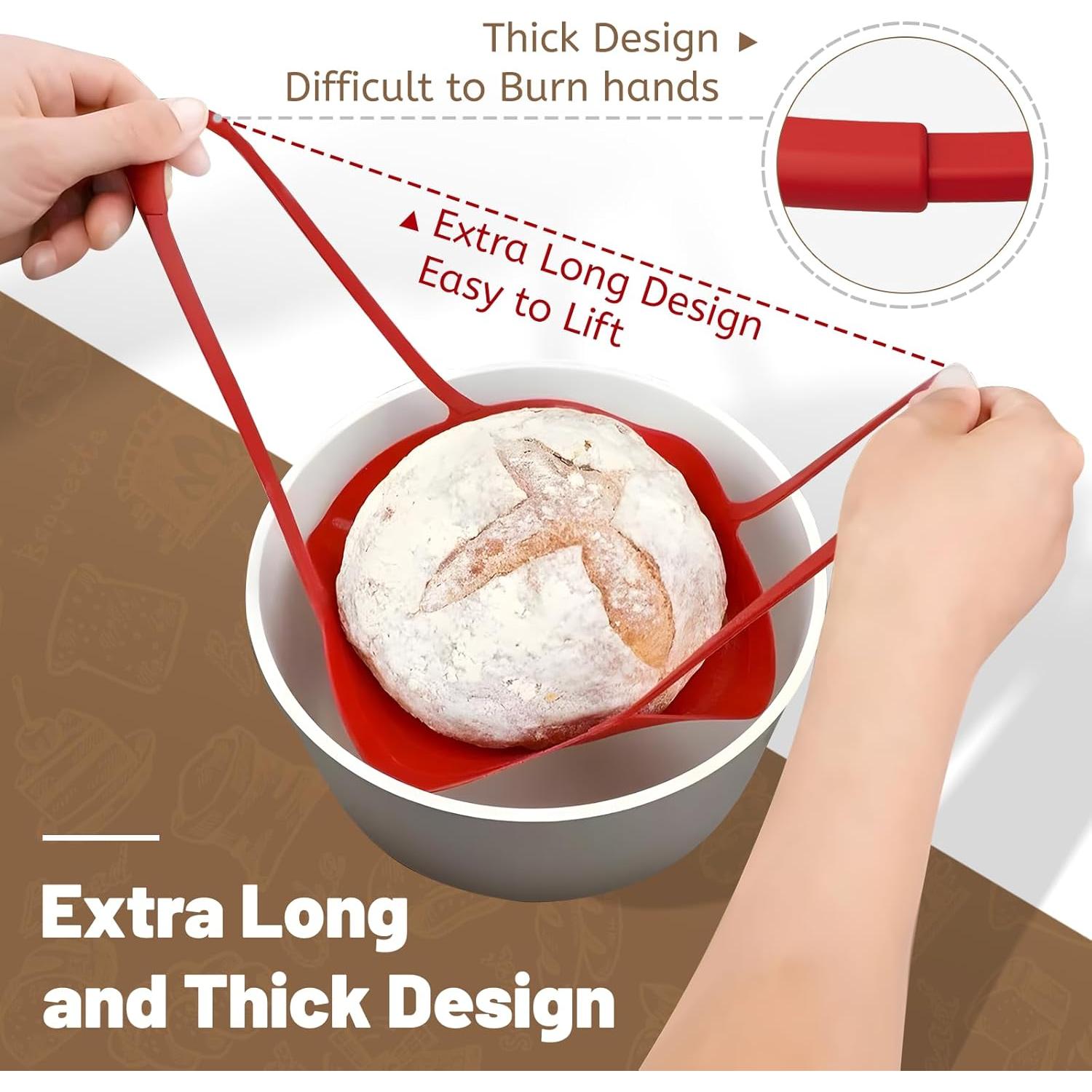 Sling de Pan de Silicona Mutilife 23 cm Antiadherente Beige y Rojo