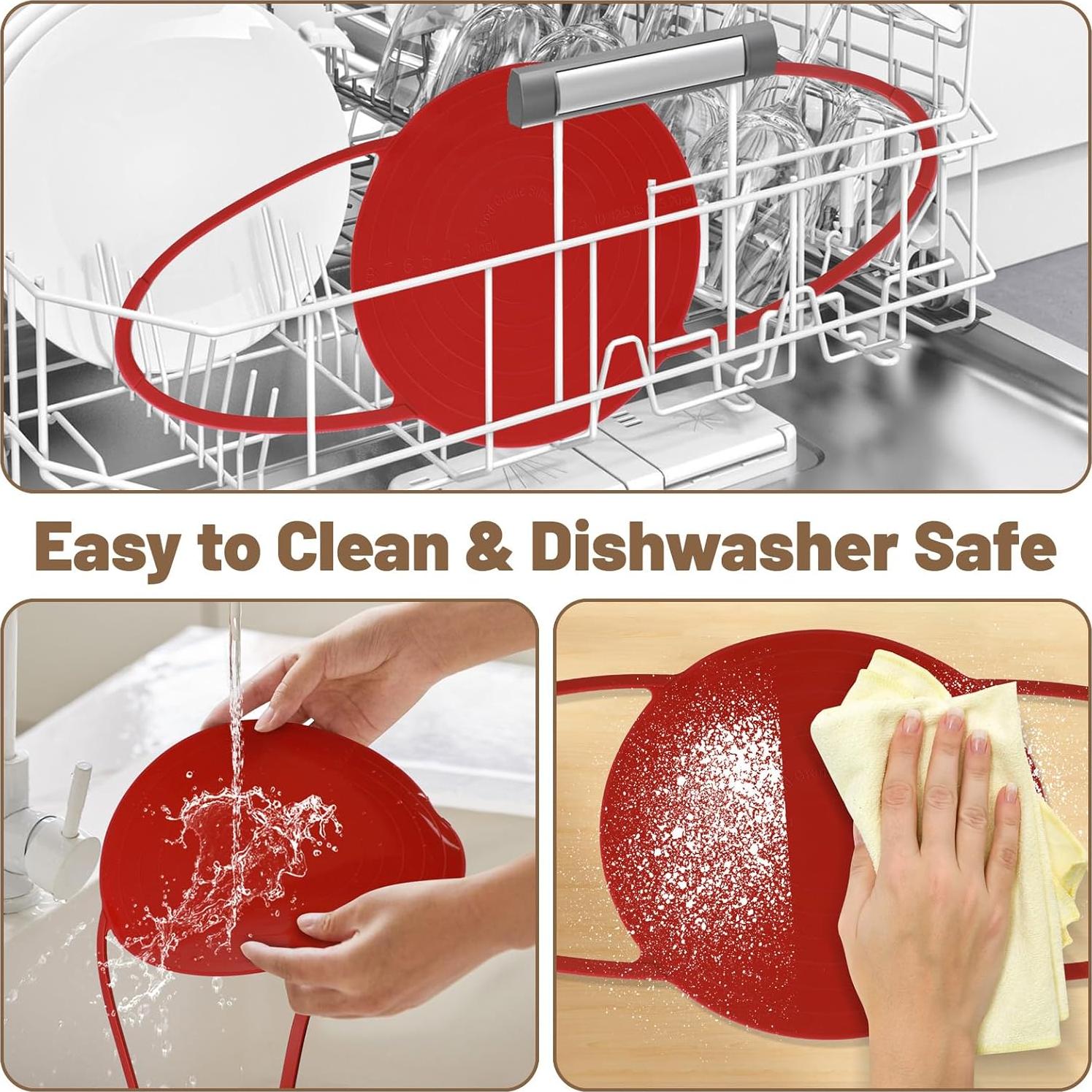 Sling de Pan de Silicona Mutilife 23 cm Antiadherente Beige y Rojo