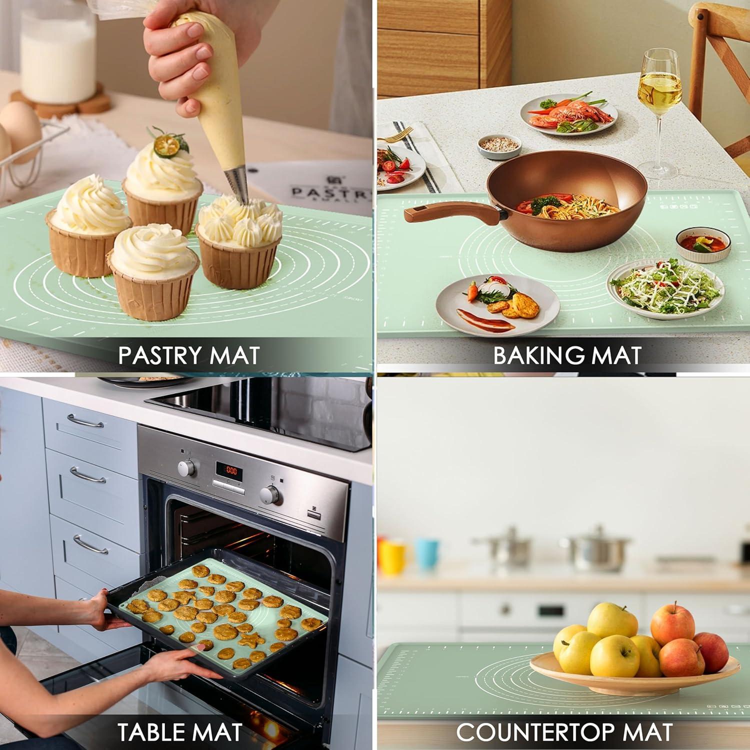 Alfombrilla de Hornear de Silicona HslyT 61x41 cm Antiadherente