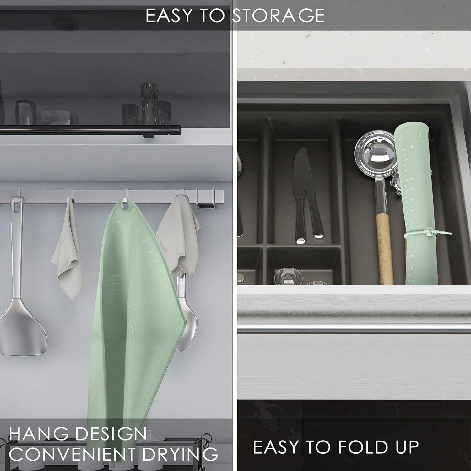 Alfombrilla de Hornear de Silicona HslyT 61x41 cm Antiadherente