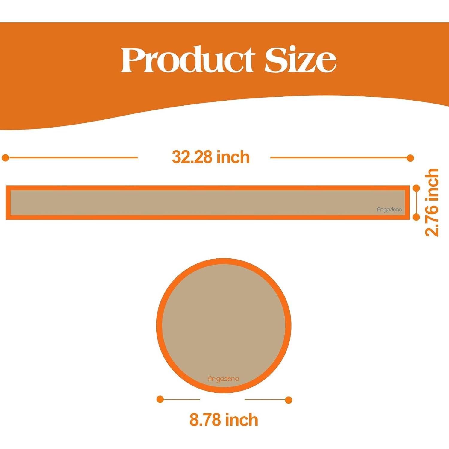 2 Tapetes de Silicona Antiadherente Angadona para Hornear 22 cm