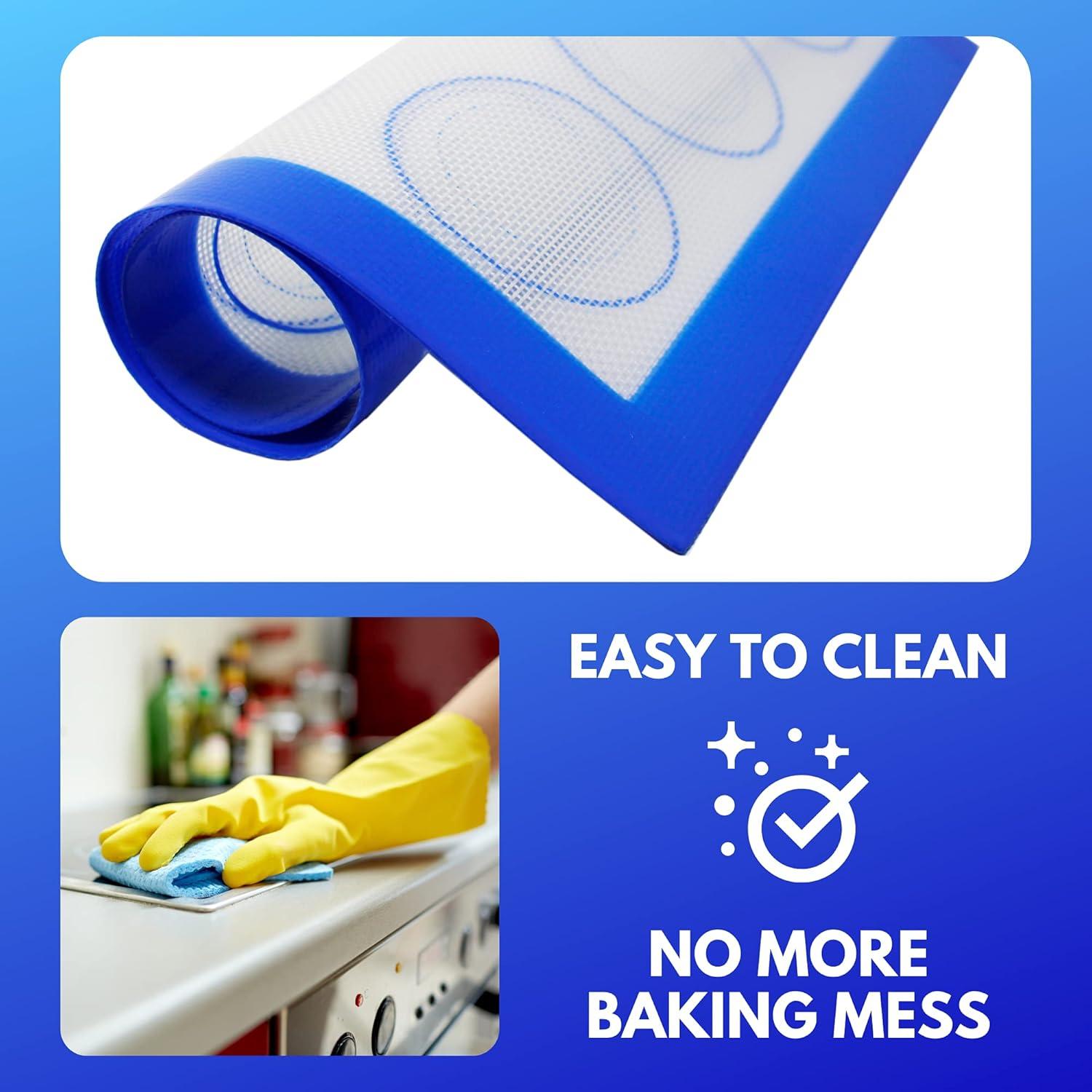 Mats de Hornear de Silicona Jenaluca 2 Pack Antiadherentes 42x29.5cm