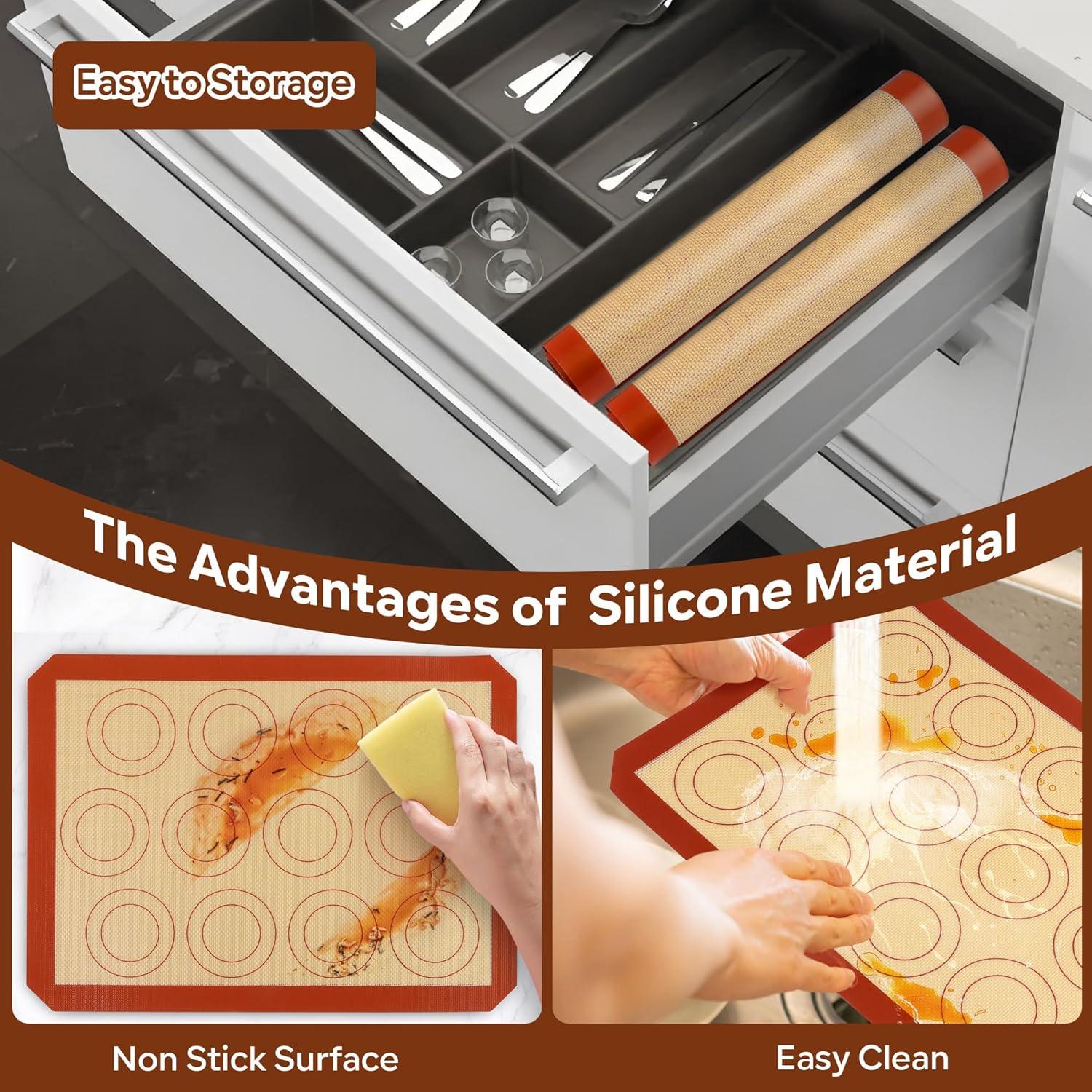 Tapetes de Silicona P&P CHEF 38.1x27.9 cm Antiadherentes x2