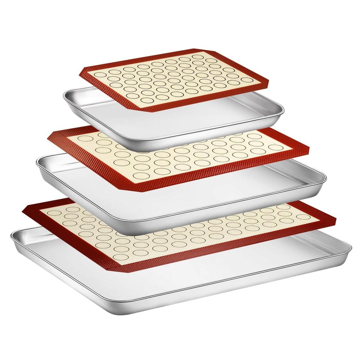 Juego de Bandejas para Hornear Wildone 6 Piezas Acero Inoxidable