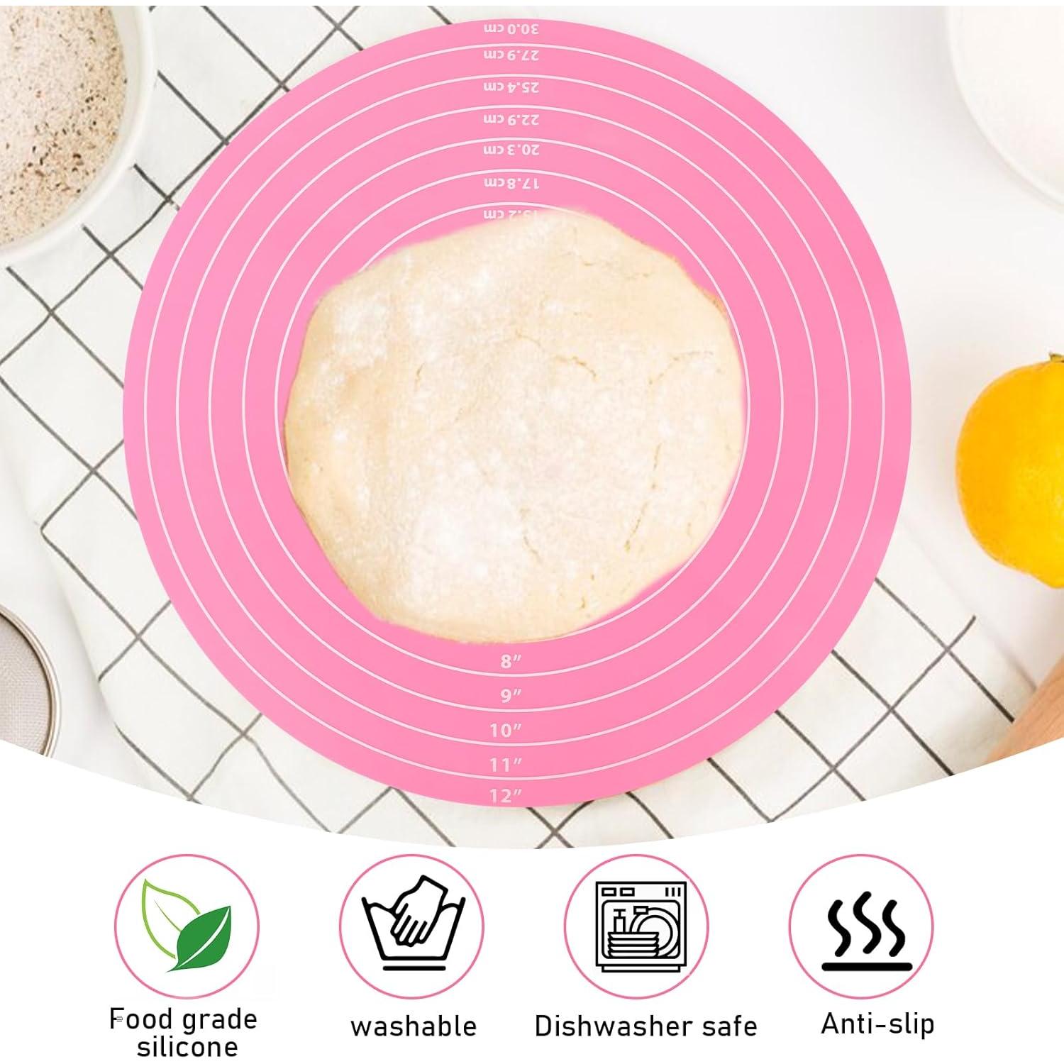 2 Alfombrillas de Silicona Rosa para Hornear 30 cm SynHHergyx