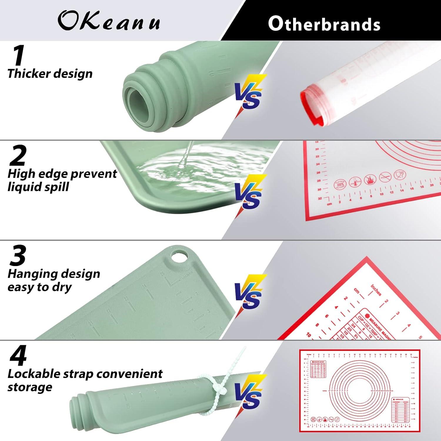 Alfombrilla de Silicona Antiadherente OKeanu 70x50 cm Verde