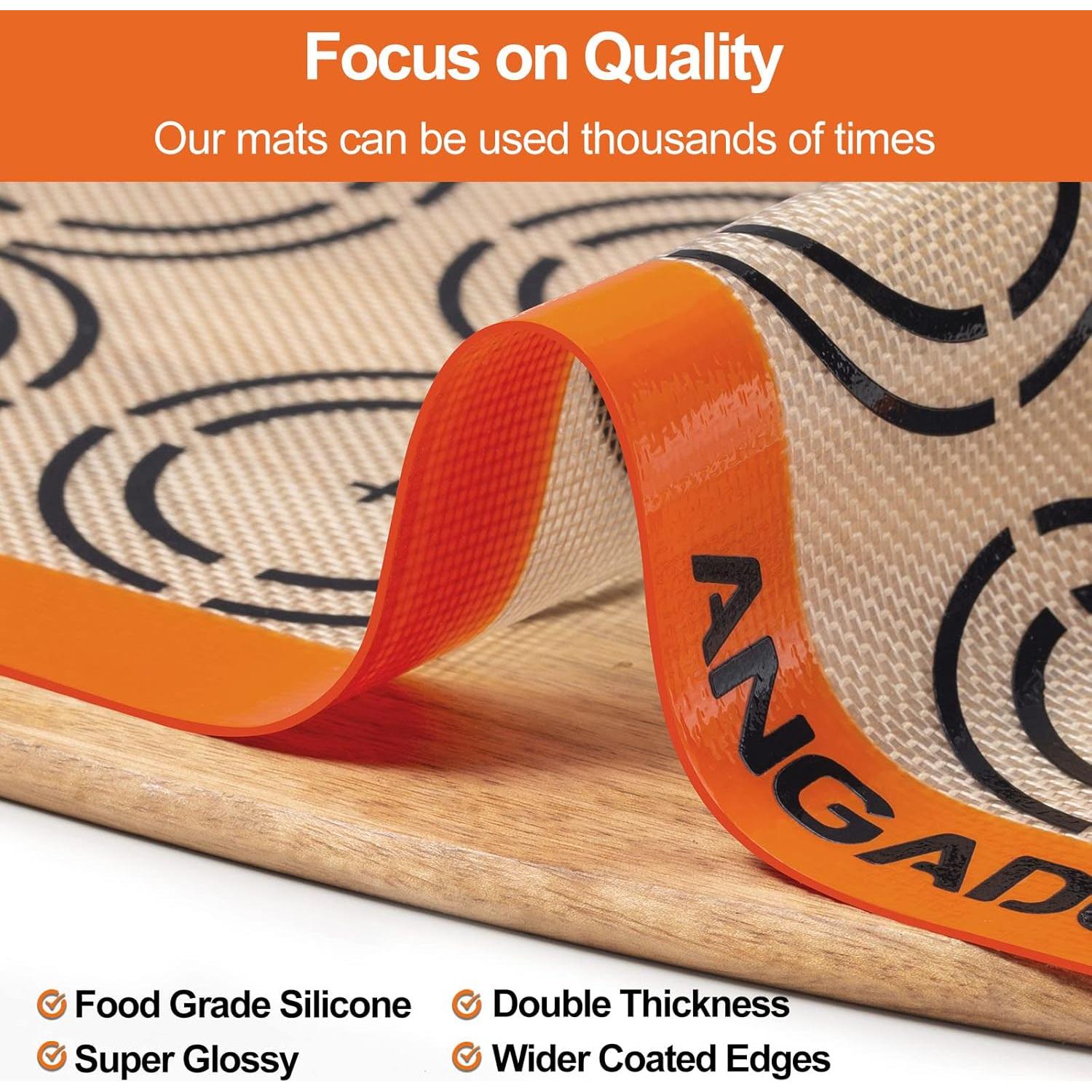 Juego de Tapetes de Silicona Angadona para Hornear 4 Piezas