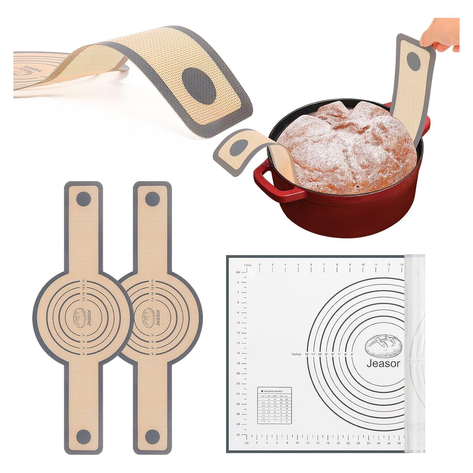 Juego de 3 Tapetes de Silicona para Hornear Jeasor 60x40cm