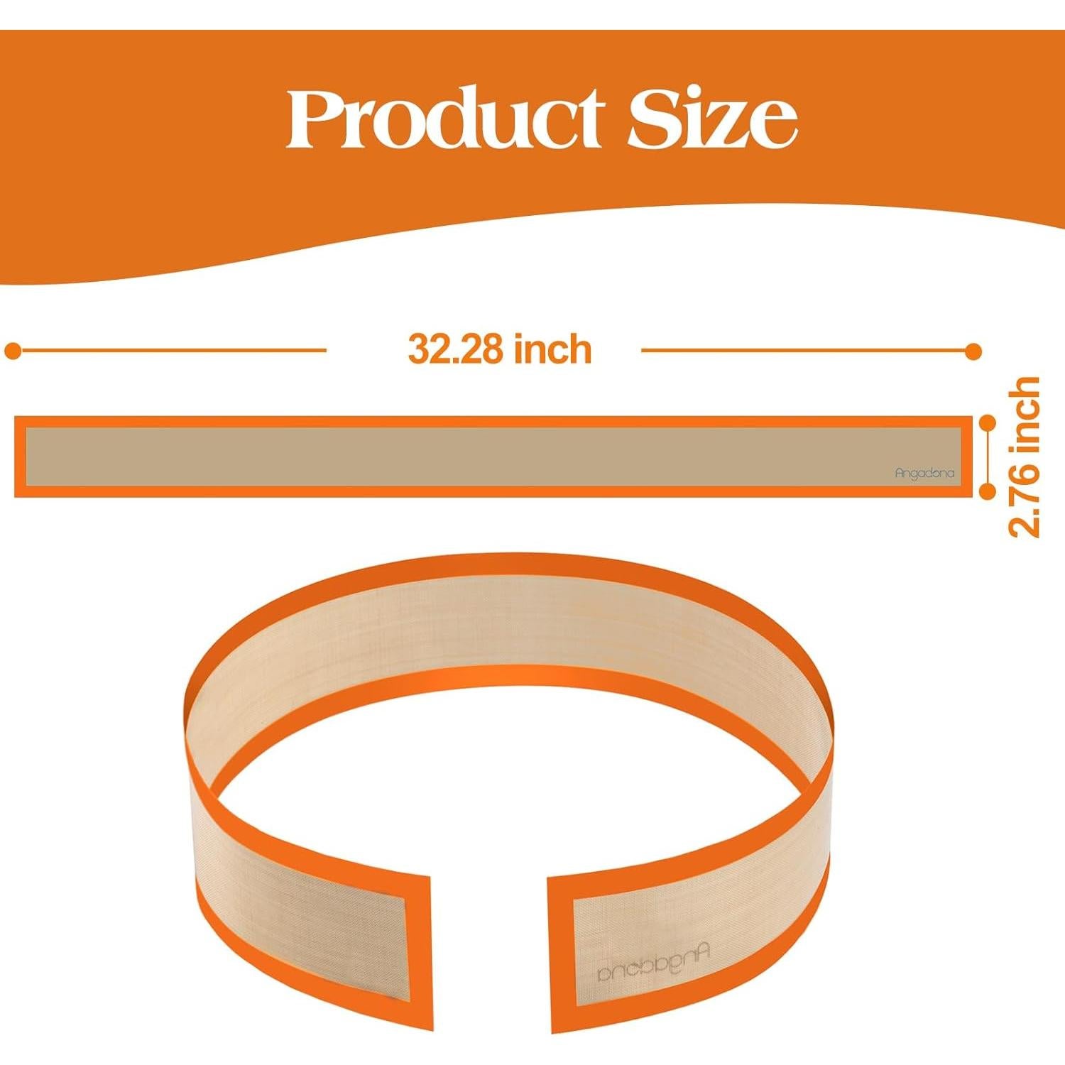 Alfombrilla de Silicona Antiadherente Angadona 2 Piezas 82x7 cm