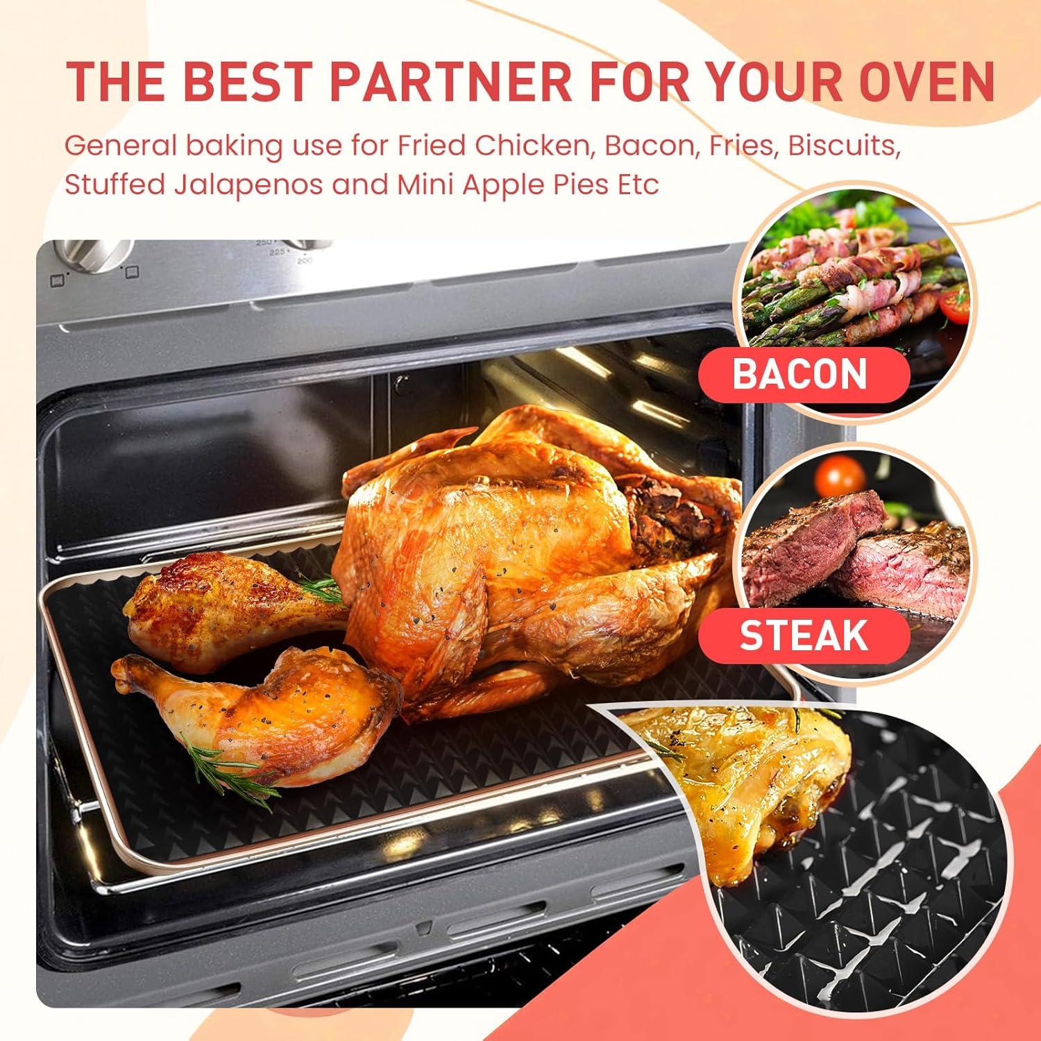 Hojas de Silicona para Horno VEASAERS 2 Paquete 40.64x27.94cm