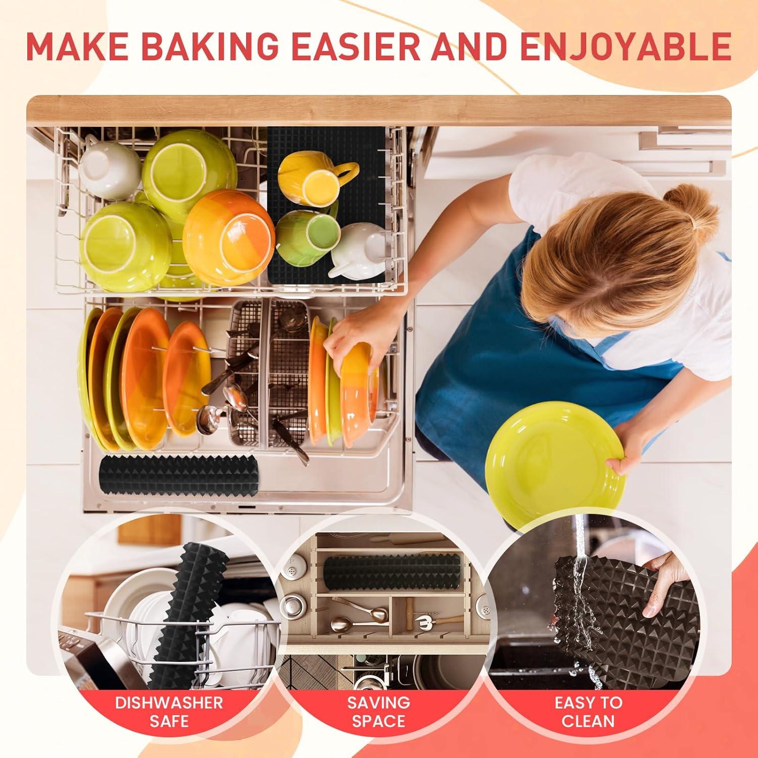 Hojas de Silicona para Horno VEASAERS 2 Paquete 40.64x27.94cm