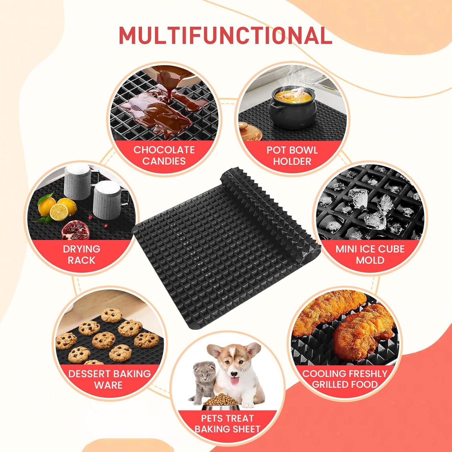 Hojas de Silicona para Horno VEASAERS 2 Paquete 40.64x27.94cm