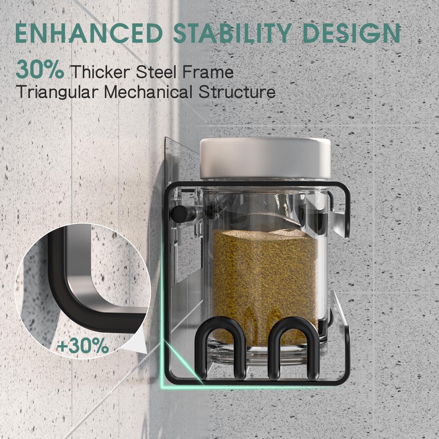 Estante de Especias Colgante LUCYCAZ Negro 2 Paquete 30.5x7.6 cm