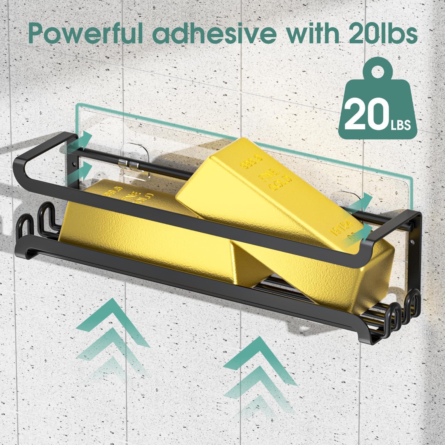 Estante de Especias Colgante LUCYCAZ Negro 2 Paquete 30.5x7.6 cm