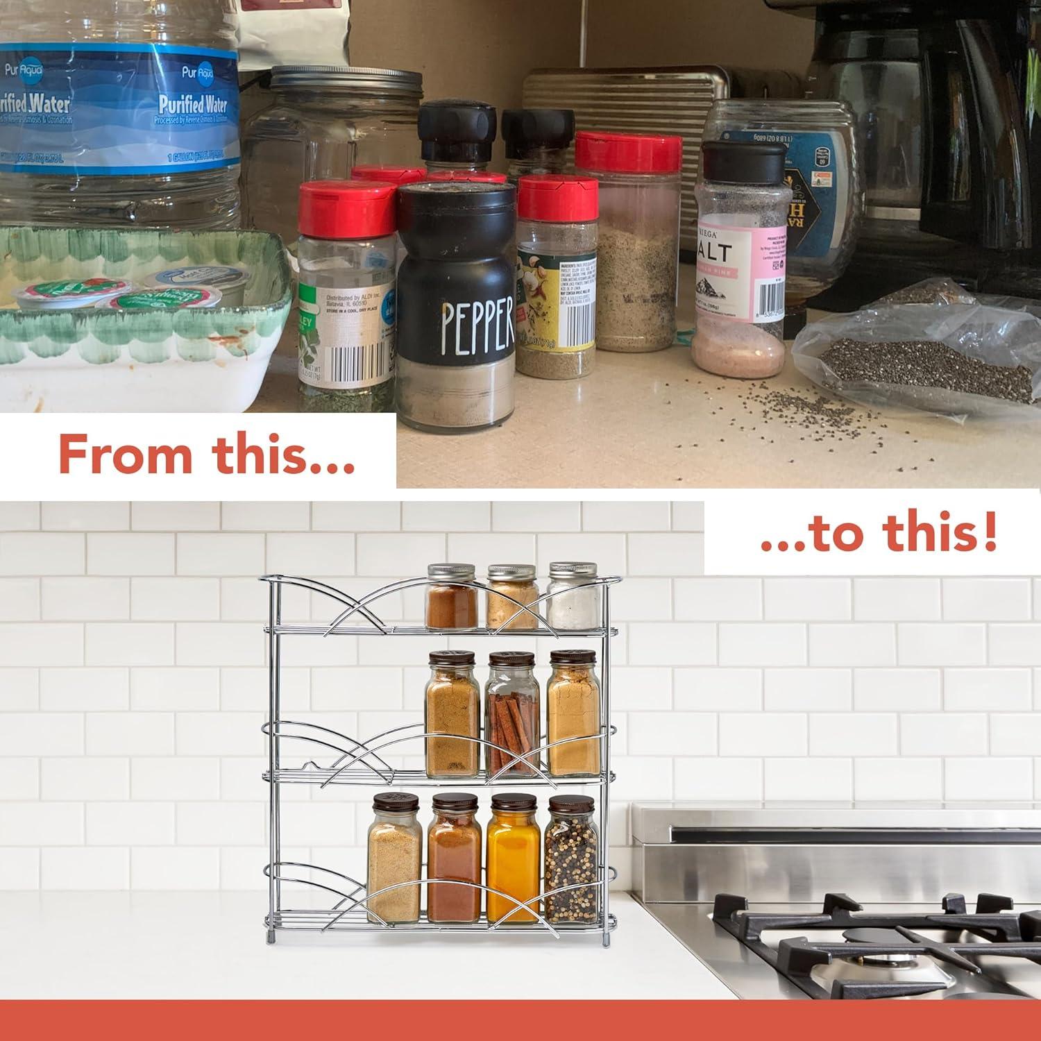 Organizador de Especias de 3 Niveles Spectrum Negro