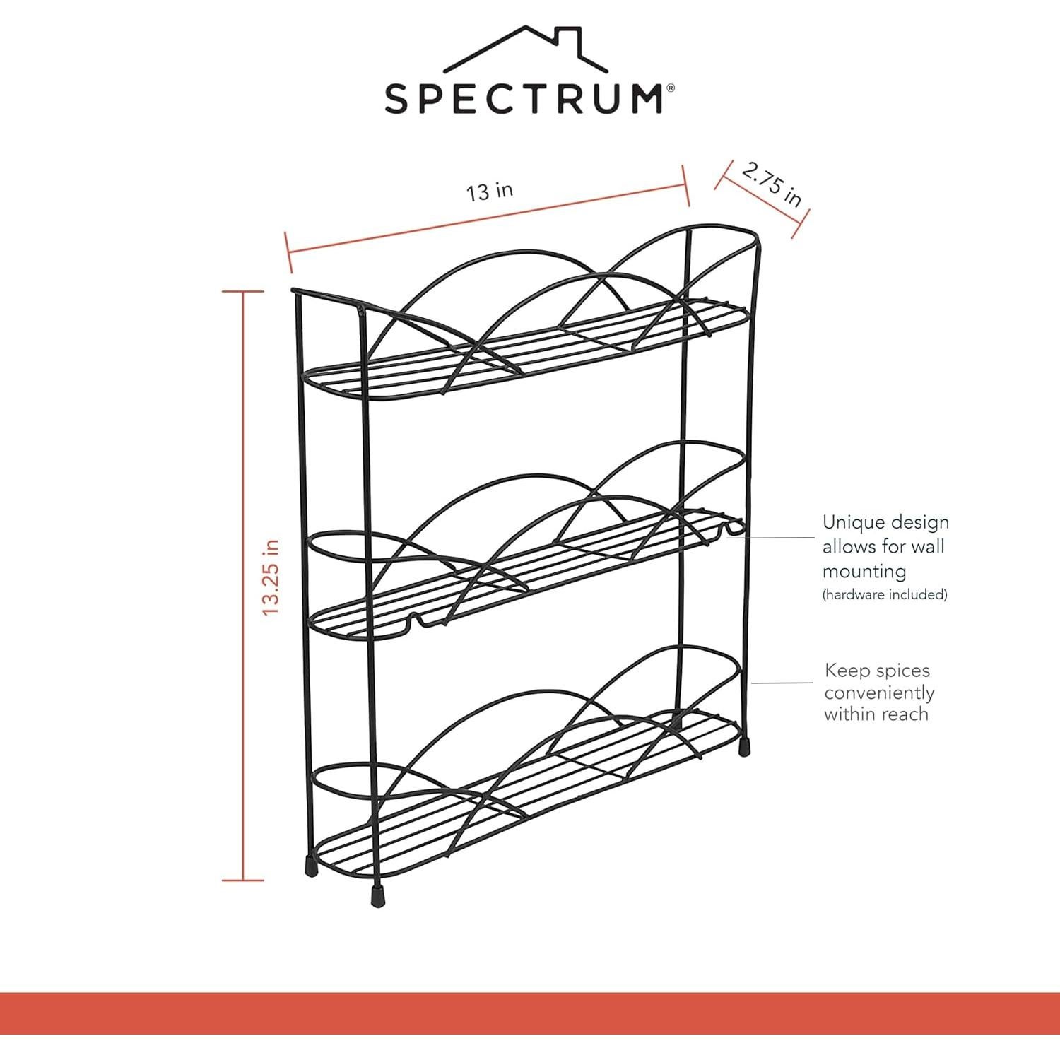 Organizador de Especias de 3 Niveles Spectrum Negro