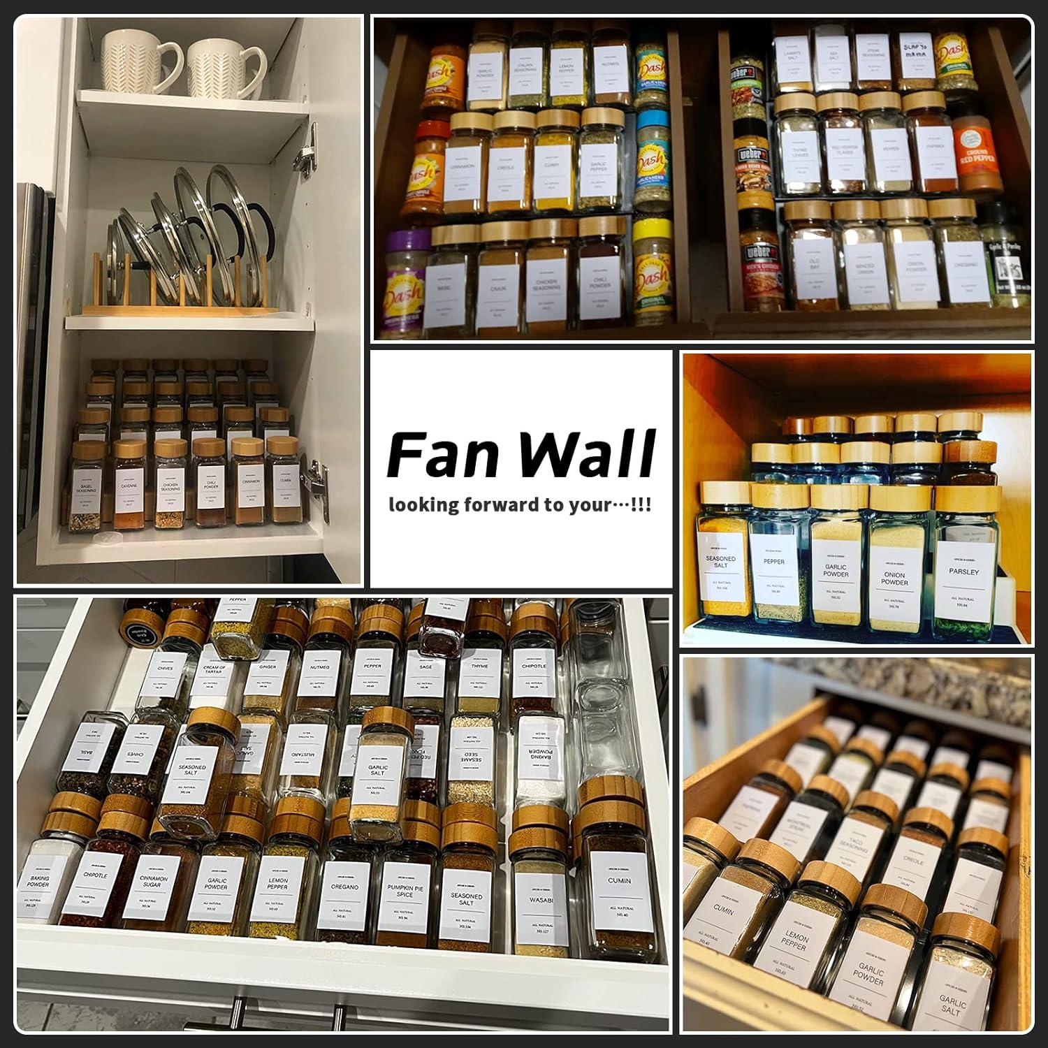 Tarros de Especias DIMBRAH 24 Pcs Vidrio con Tapas de Bambú