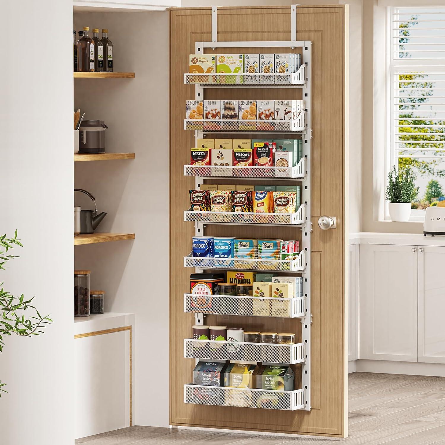 Organizador de despensa POKIPO 8 niveles metal blanco ajustable