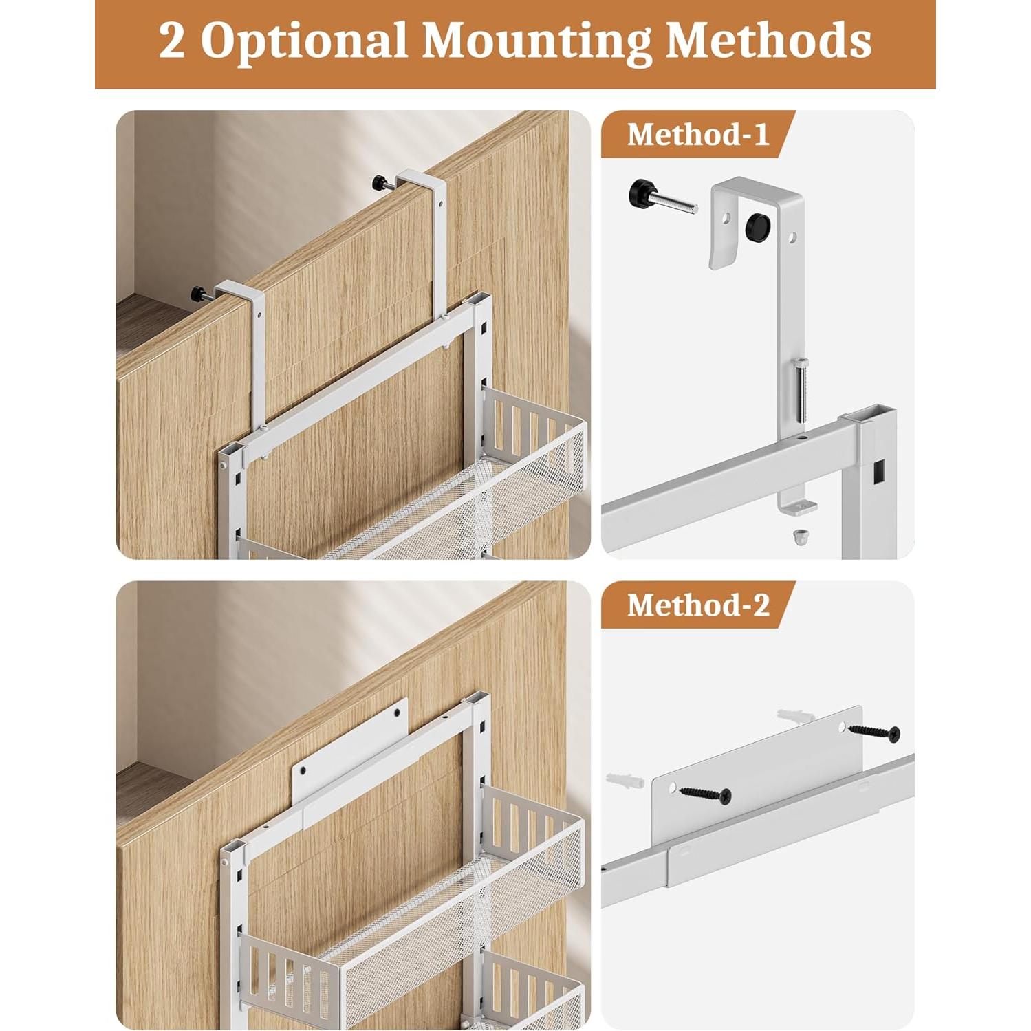 Organizador de despensa POKIPO 8 niveles metal blanco ajustable